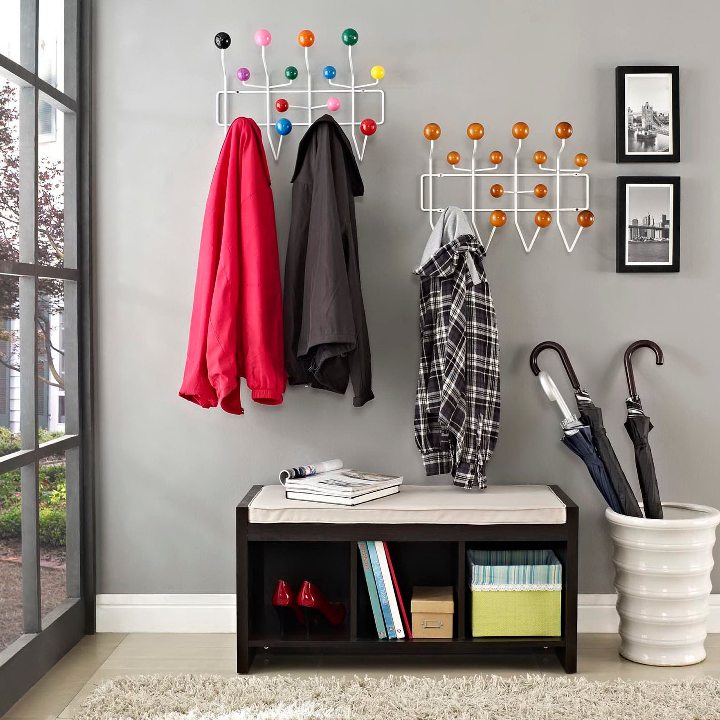 Modway - Gumball Coat Rack by Modway Living Room Decor Brown - EEI-216-WAL
