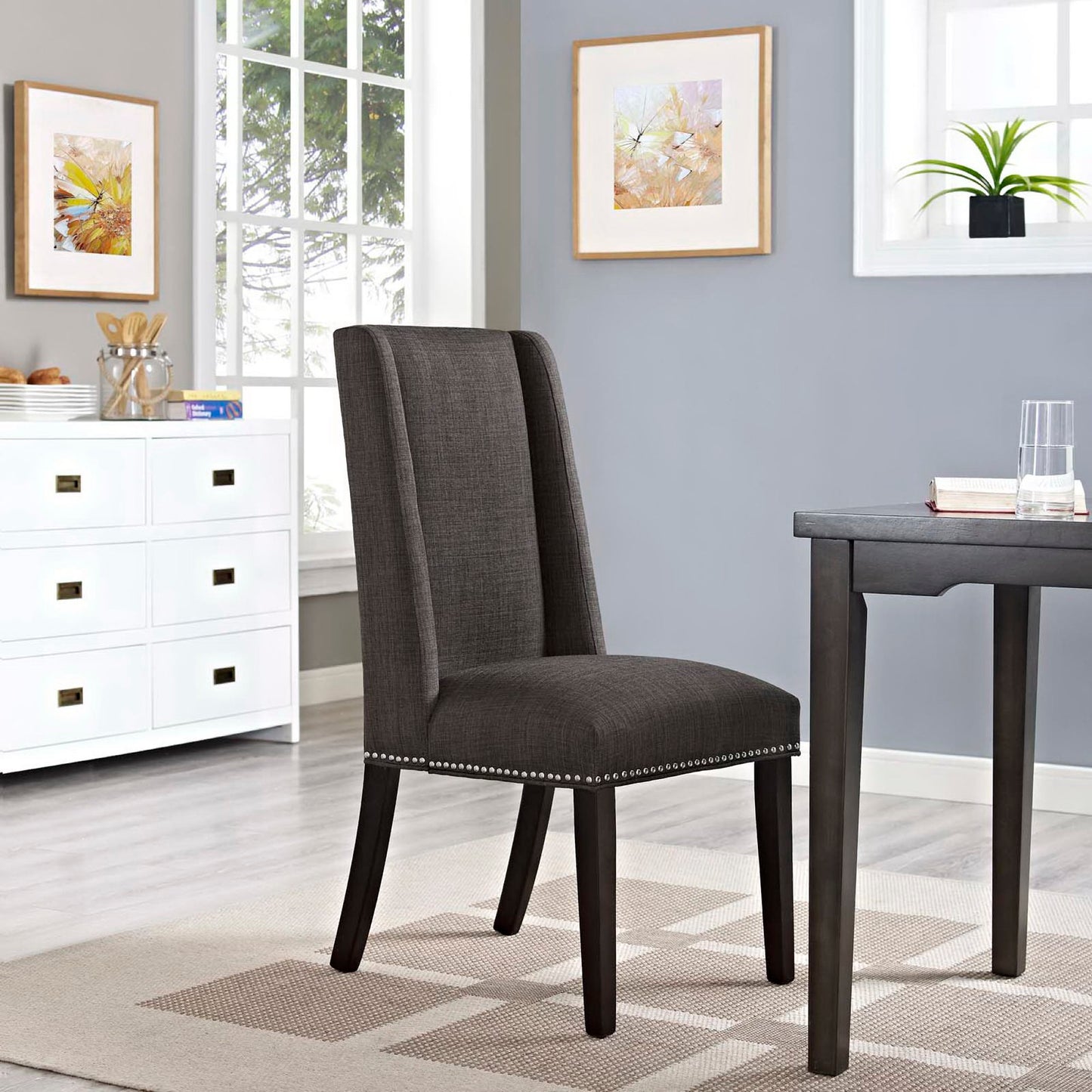Modway Outlet Baron Fabric Dining Chair by Modway Bar and Dining Furniture Brown - EEI-2233-BRN