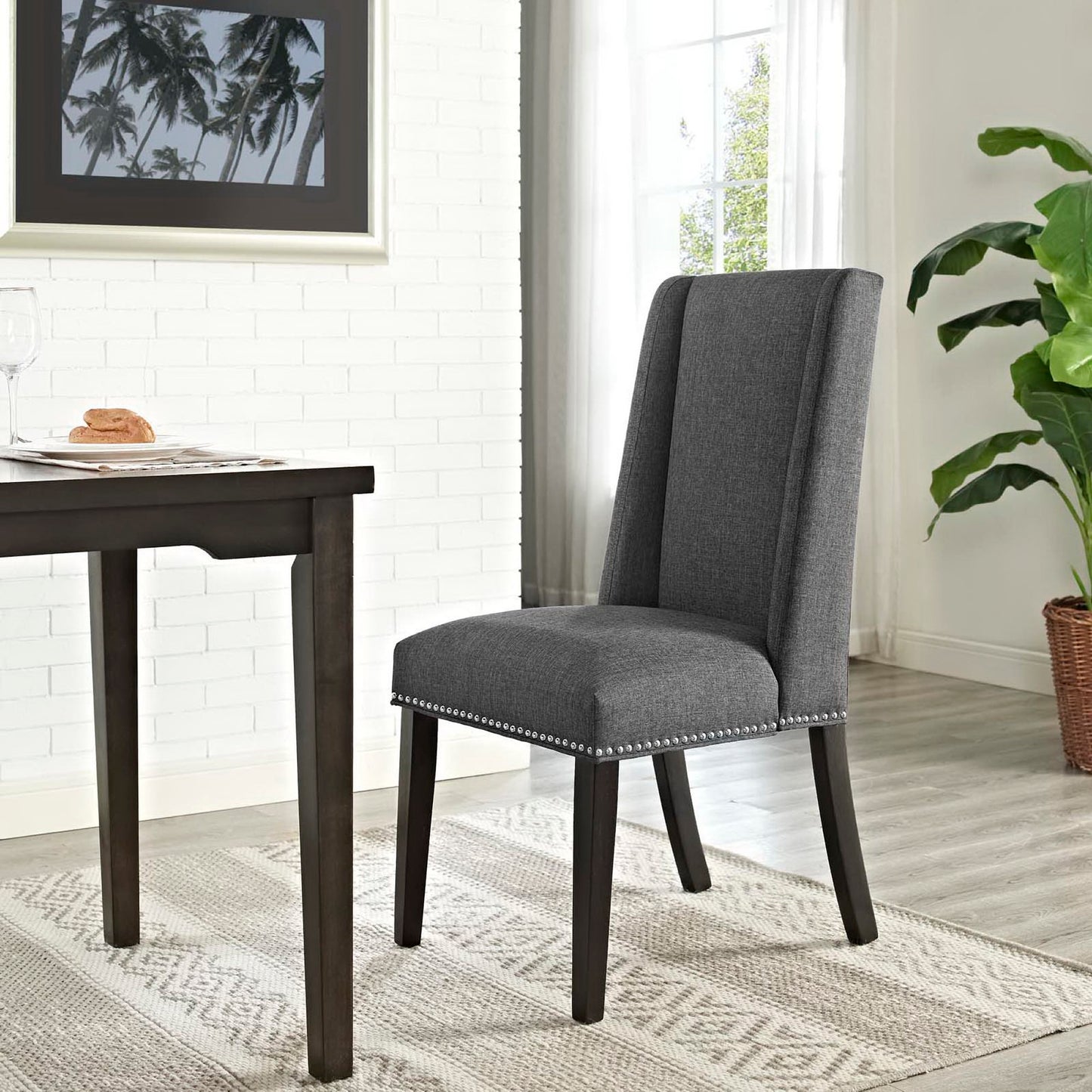 Modway Outlet Baron Fabric Dining Chair by Modway Bar and Dining Furniture Gray - EEI-2233-GRY