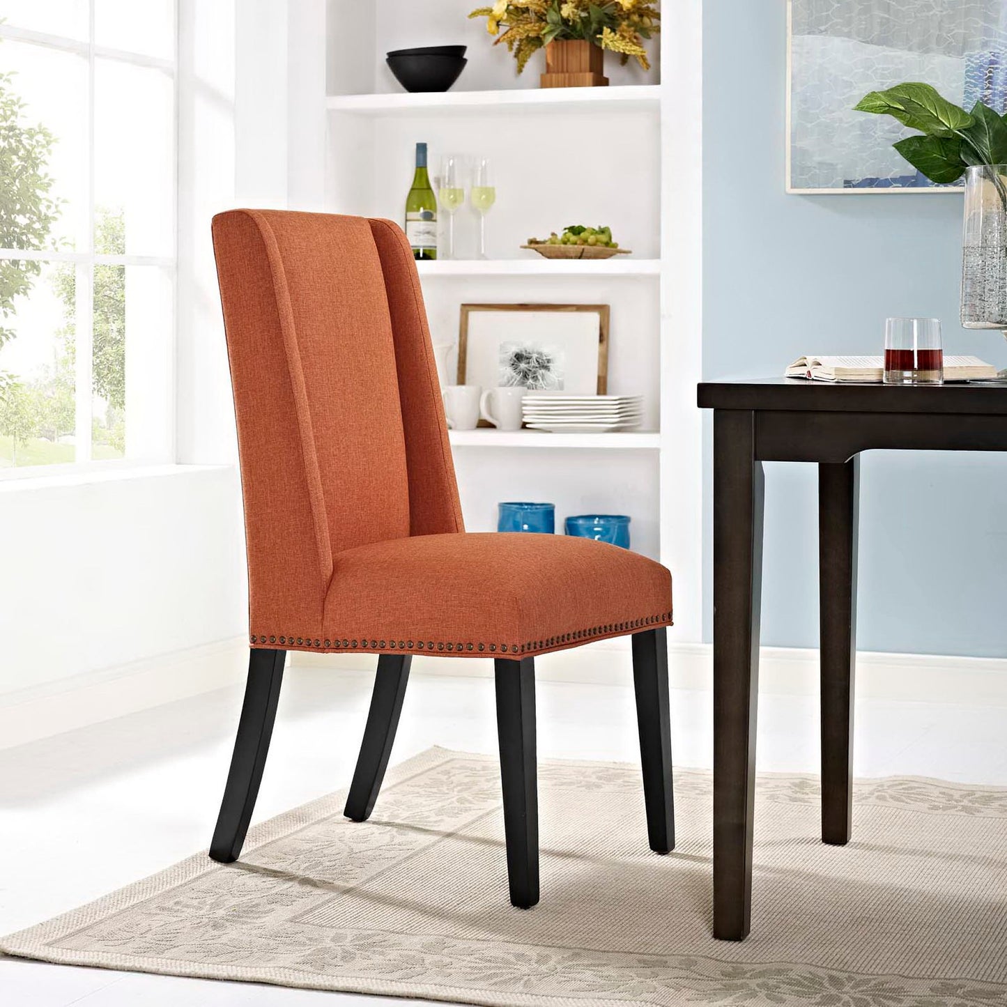 Modway Outlet Baron Fabric Dining Chair by Modway Bar and Dining Furniture Orange - EEI-2233-ORA