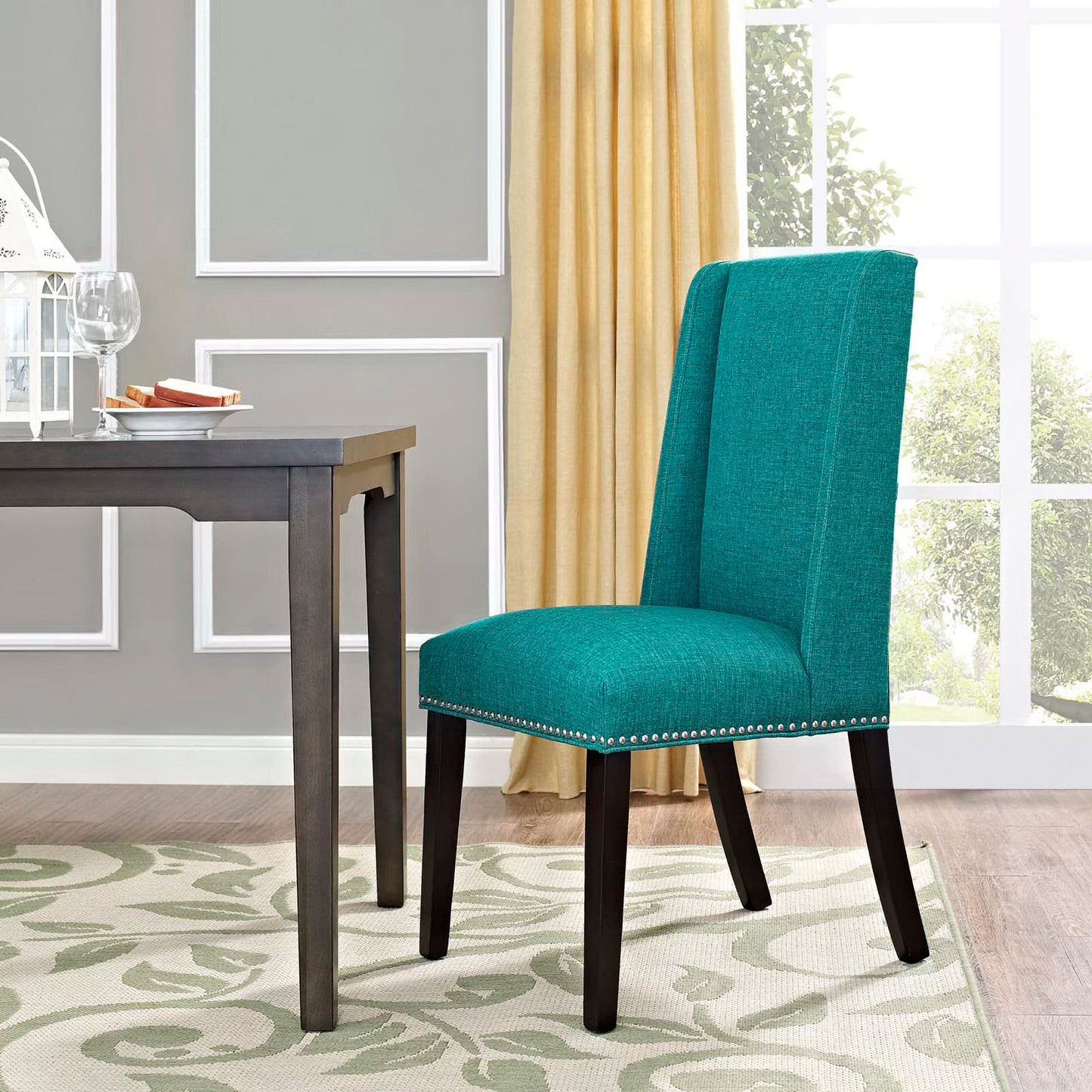 Modway Outlet Baron Fabric Dining Chair by Modway Bar and Dining Furniture Teal - EEI-2233-TEA