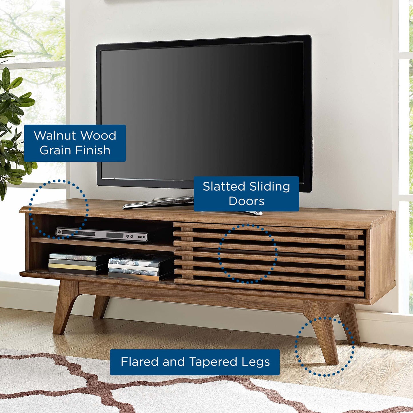 Modway - Render 48? TV Stand by Modway Living Room Decor Brown - EEI-2539-WAL