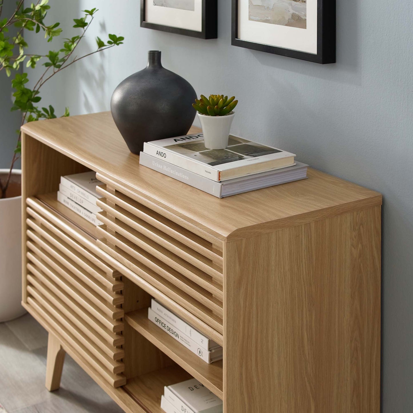 Modway - Render Display Stand by Modway Living Room Decor Brown - EEI-2542-OAK