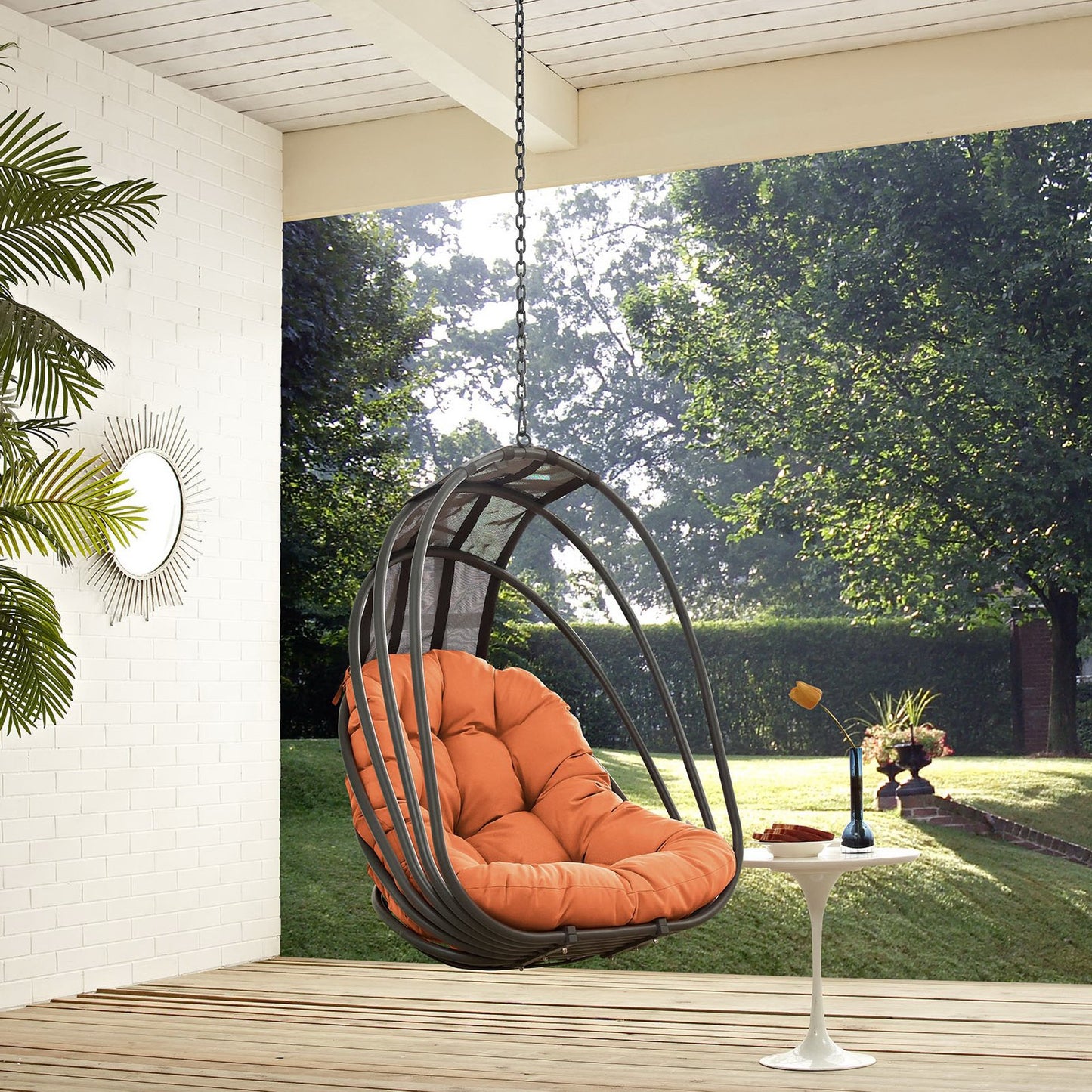 Modway - Whisk Outdoor Patio Swing Chair Without Stand by Modway Outdoor Furniture Daybeds and Lounges Orange - EEI-2656-ORA-SET