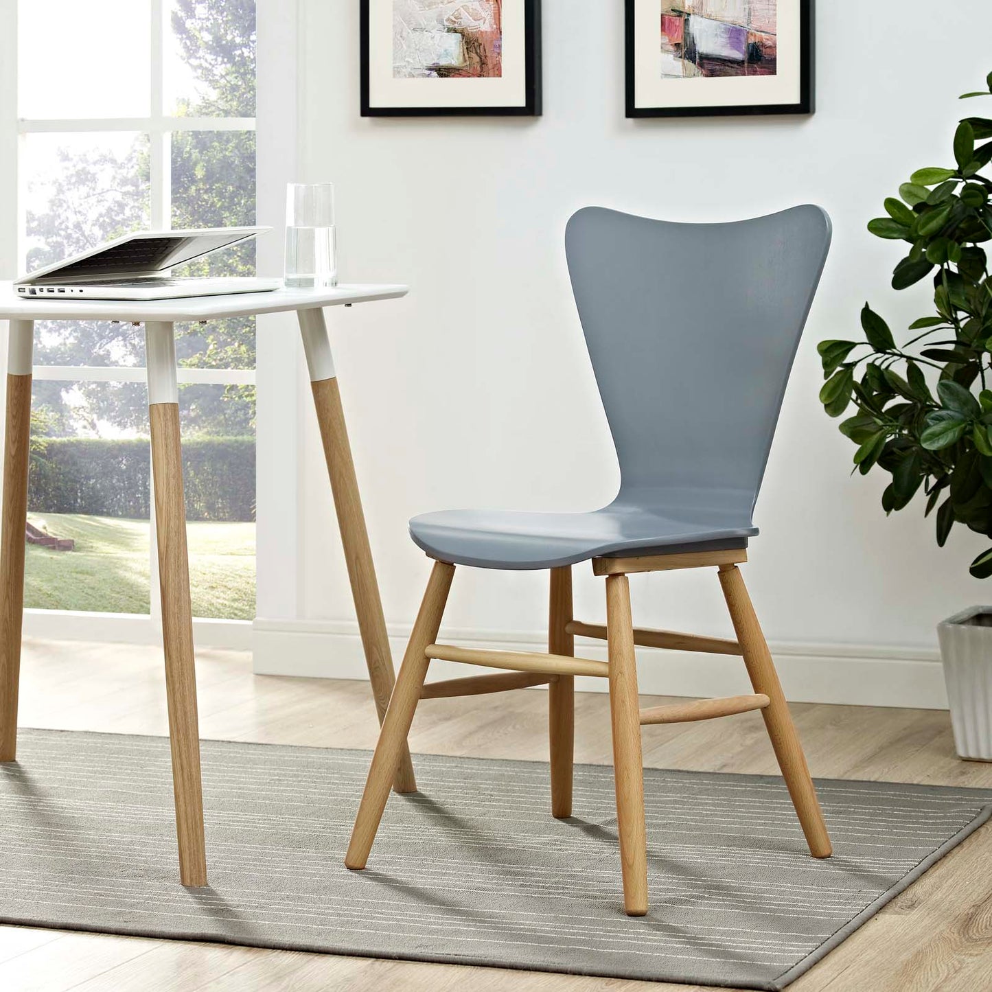Modway Outlet Cascade Wood Dining Chair by Modway Bar and Dining Furniture Gray - EEI-2672-GRY