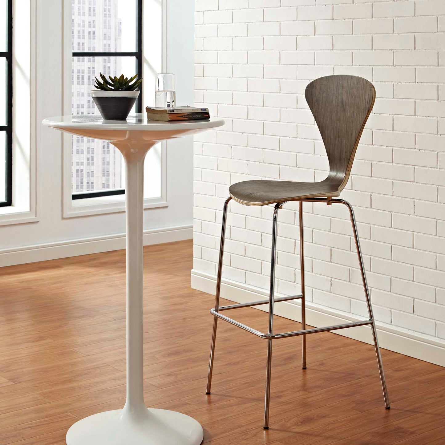 Modway Outlet Passage Dining Bar Stool by Modway Bar and Dining Furniture Walnut - EEI-2674-WAL