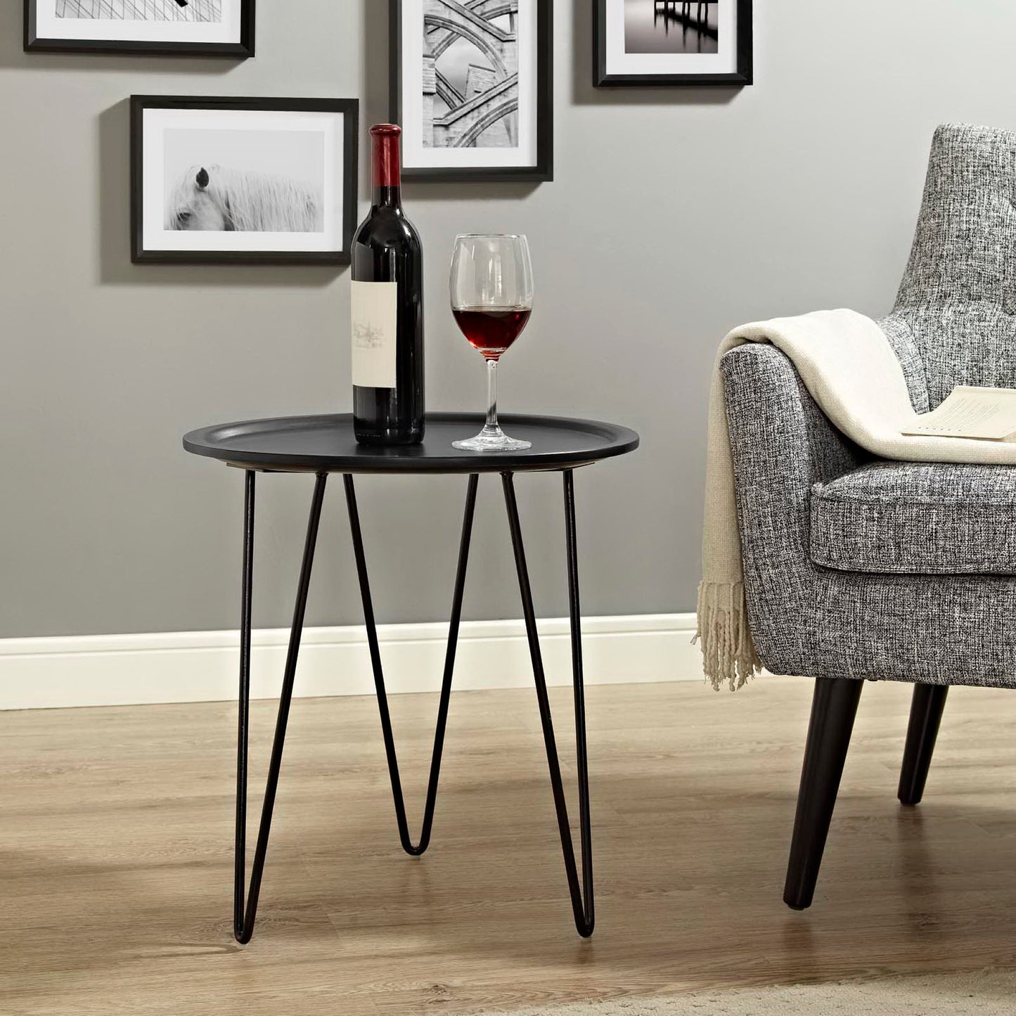 Modway Outlet Digress Side Table by Modway Living Room Furniture Black - EEI-2677-BLK