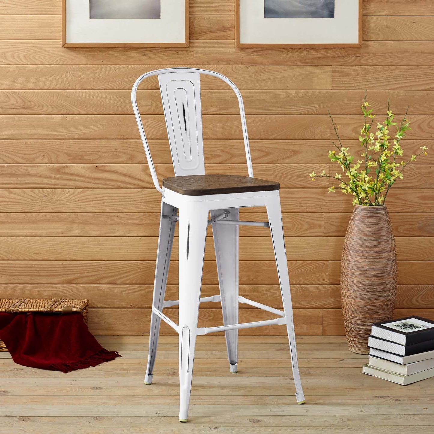 Modway Outlet Promenade Bar Stool by Modway Bar and Dining Furniture White - EEI-2814-WHI