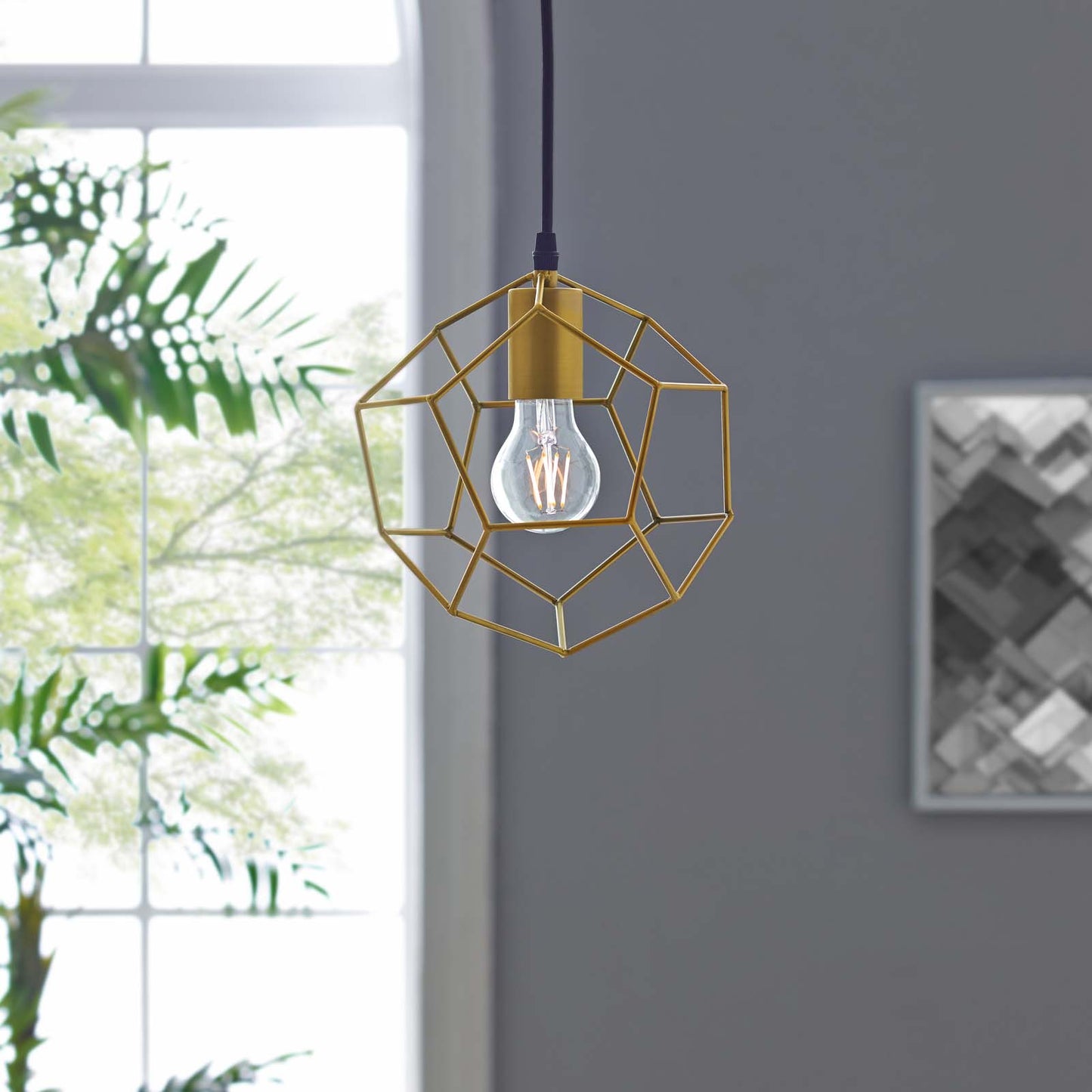 Modway Outlet Pique Gold Metal Ceiling Fixture by Modway Lighting Lighting - EEI-3088