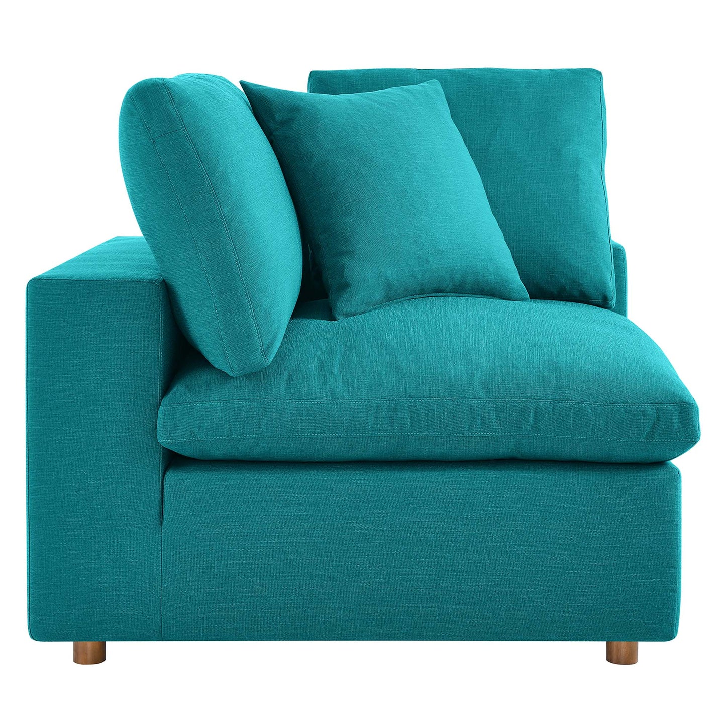 Modway Outlet Commix 5-Piece Down Filled Overstuffed Armless Sectional Sofa by Modway Living Room Furniture Teal - EEI-3360-TEA