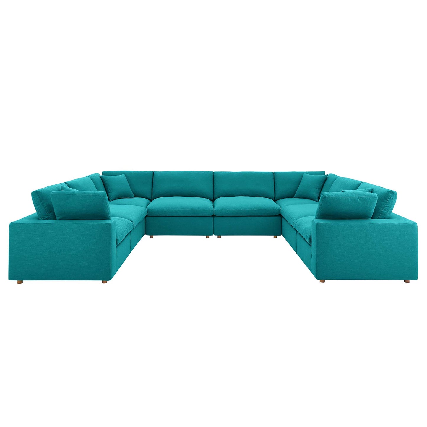 Modway Outlet Commix 8-Piece Down Filled Overstuffed Sectional Sofa by Modway Living Room Furniture Teal - EEI-3363-TEA