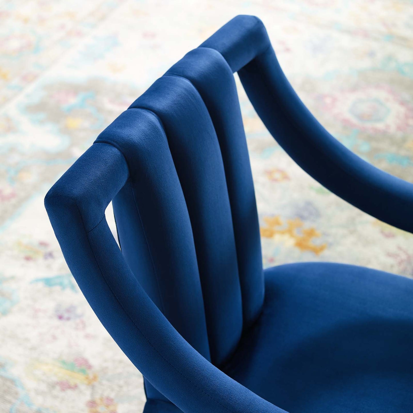 Modway Outlet Harken Performance Velvet Accent Chair by Modway Living Room Furniture Navy - EEI-3458-NAV