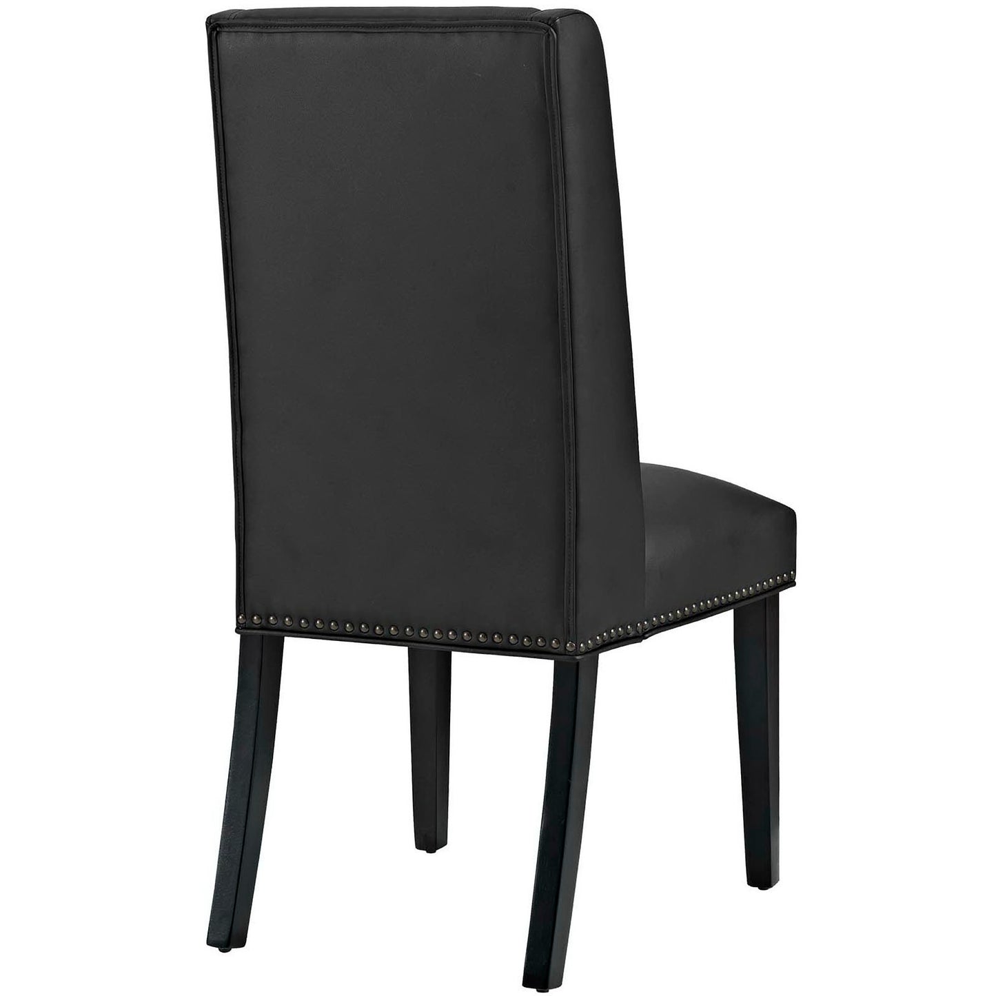 Modway - Baron Vinyl Dining Chair Set of 4 by Modway Bar and Dining Dining Chairs Black - EEI-3502-BLK