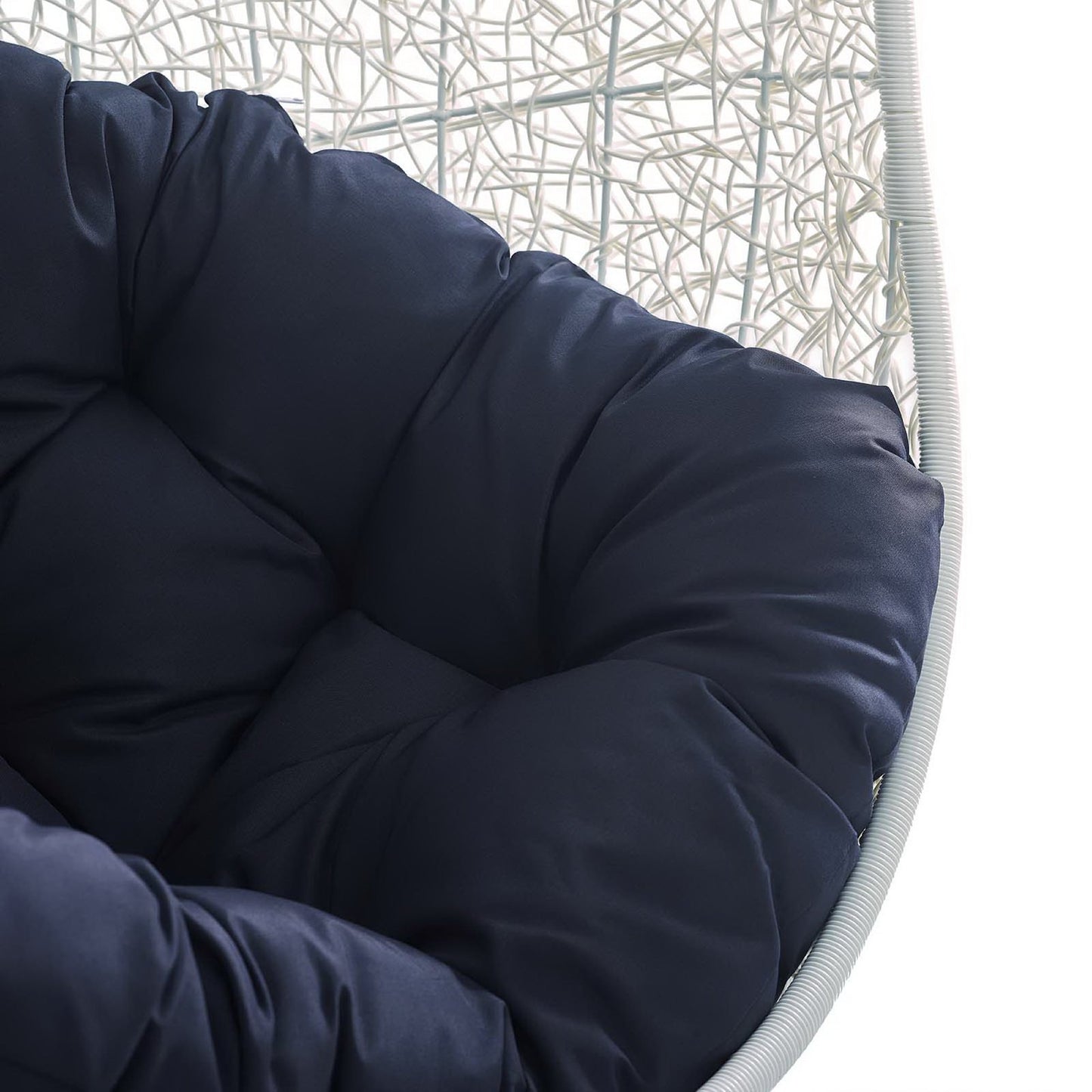 Modway - Hide Sunbrella? Fabric Swing Outdoor Patio Lounge Chair Without Stand by Modway Outdoor Furniture Daybeds and Lounges Blue - EEI-3634-WHI-NAV