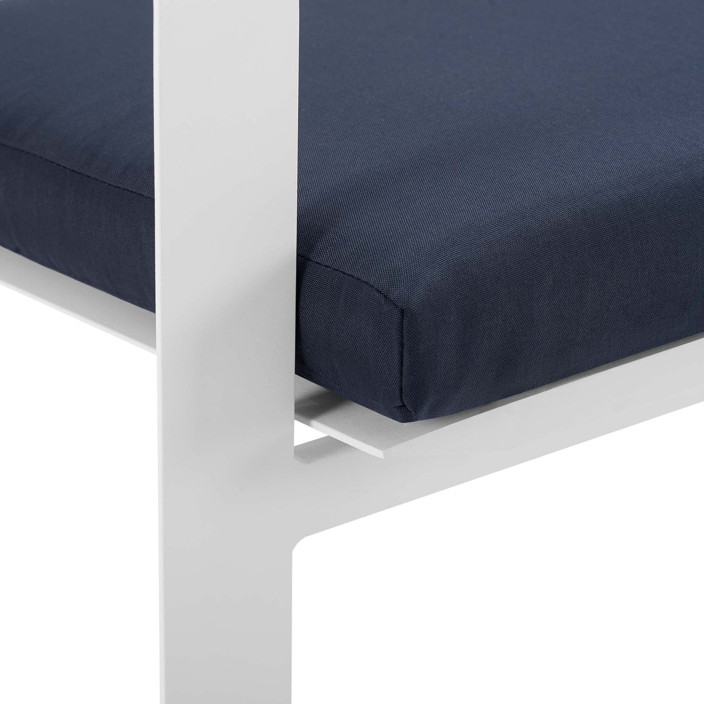 Modway Outlet Baxley Outdoor Patio Aluminum Armchair Set of 2 by Modway Outdoor Furniture Furniture White Navy - EEI-3961-WHI-NAV