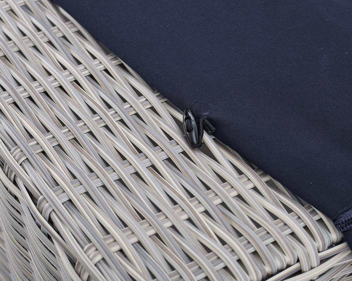 Modway Outlet Conway Sunbrella? Outdoor Patio Wicker Rattan Ottoman by Modway Outdoor Furniture Furniture Light Gray Navy - EEI-3971-LGR-NAV