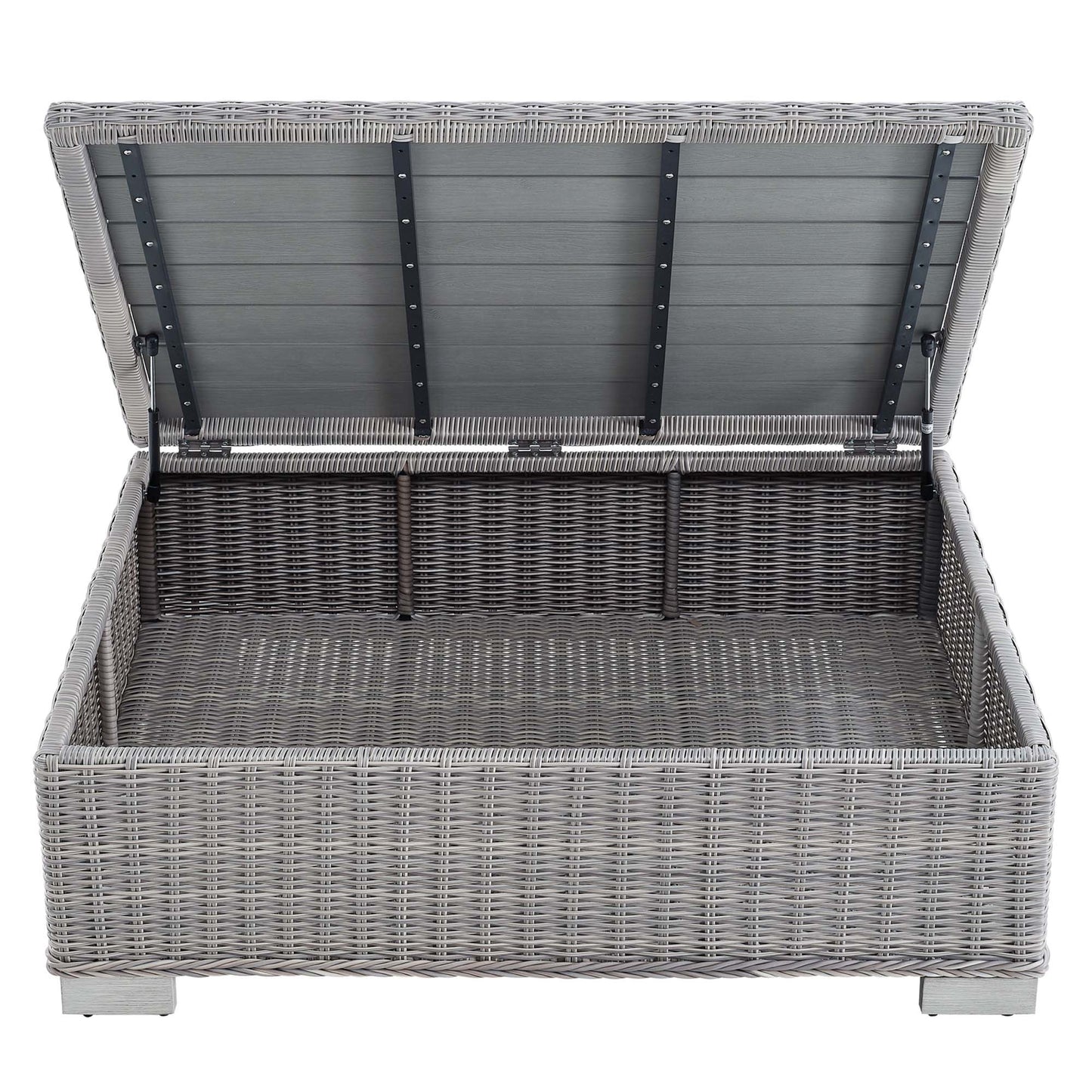 Modway - Conway 45" Outdoor Patio Wicker Rattan Coffee Table by Modway Outdoor Furniture Bar and Dining Gray - EEI-3982-LGR