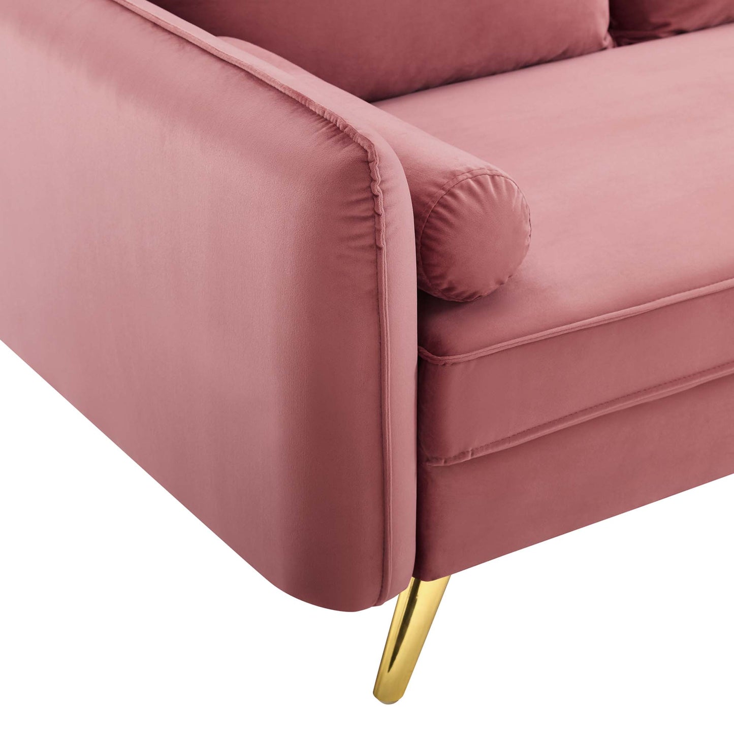 Modway Outlet Revive Performance Velvet Sofa by Modway Living Room Furniture Dusty Rose - EEI-3988-DUS