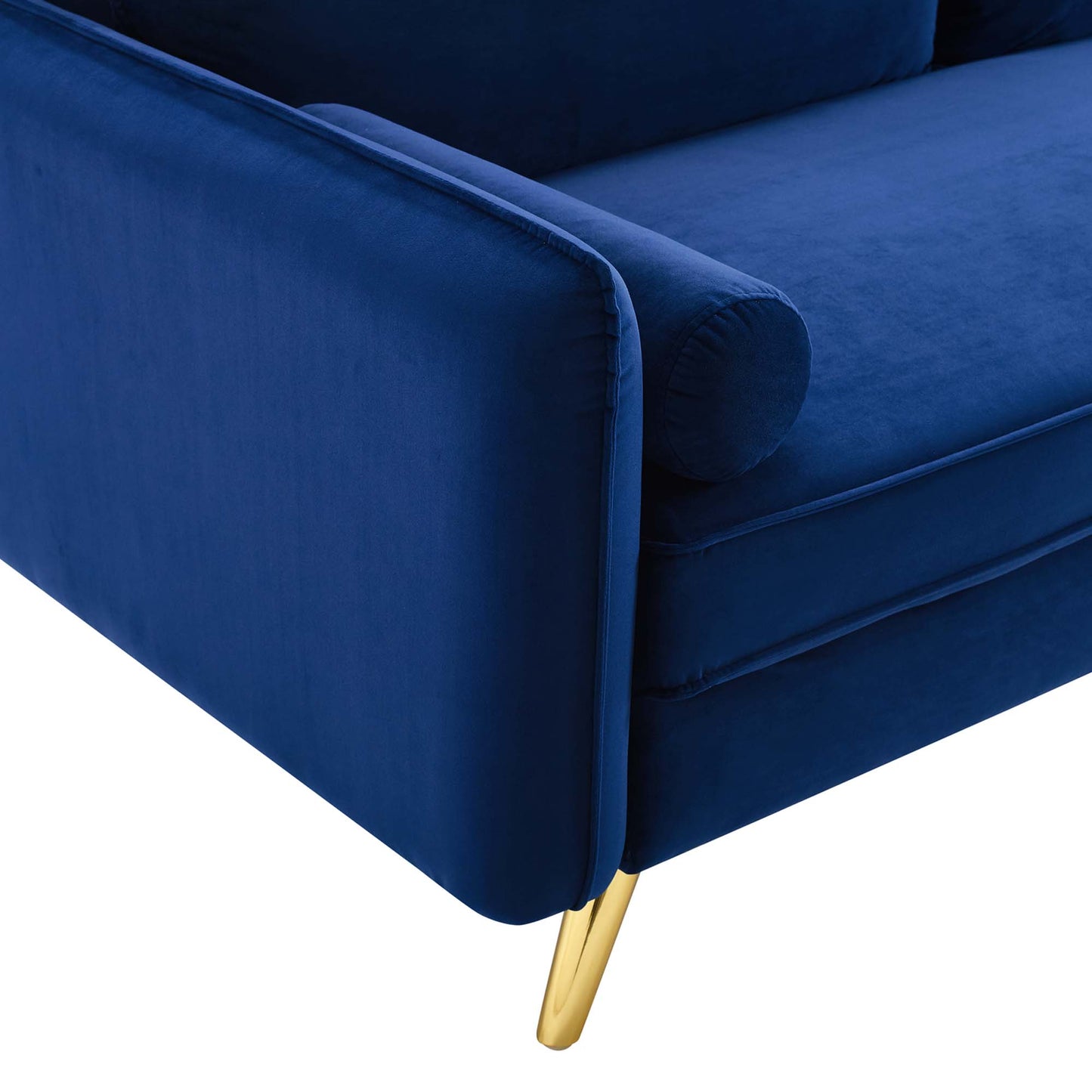 Modway - Revive Performance Velvet Sofa by Modway Living Room Sofas and Armchairs Blue - EEI-3988-NAV
