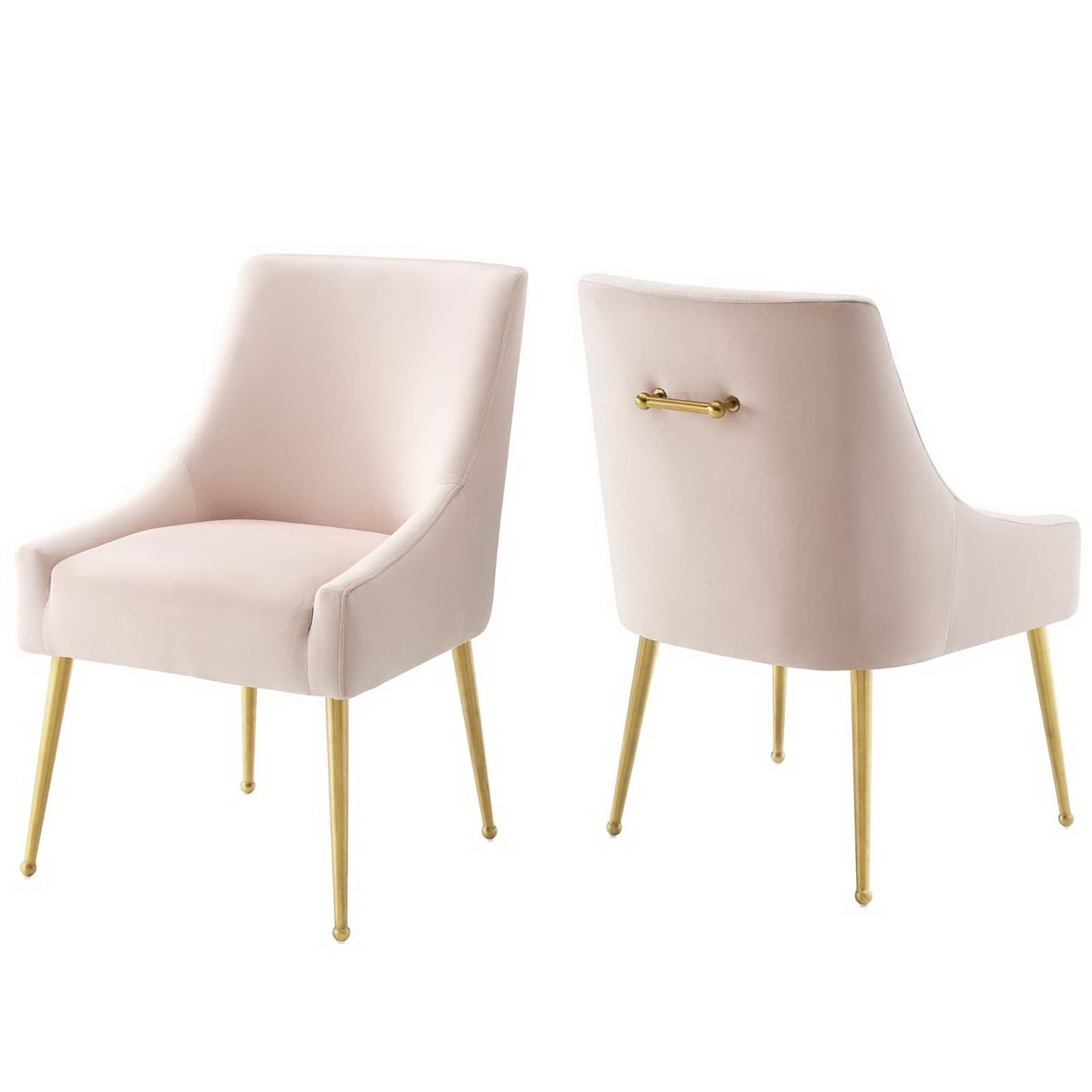 Modway Outlet Discern Upholstered Performance Velvet Dining Chair Set of 2 by Modway Bar and Dining Furniture Pink - EEI-4148-PNK