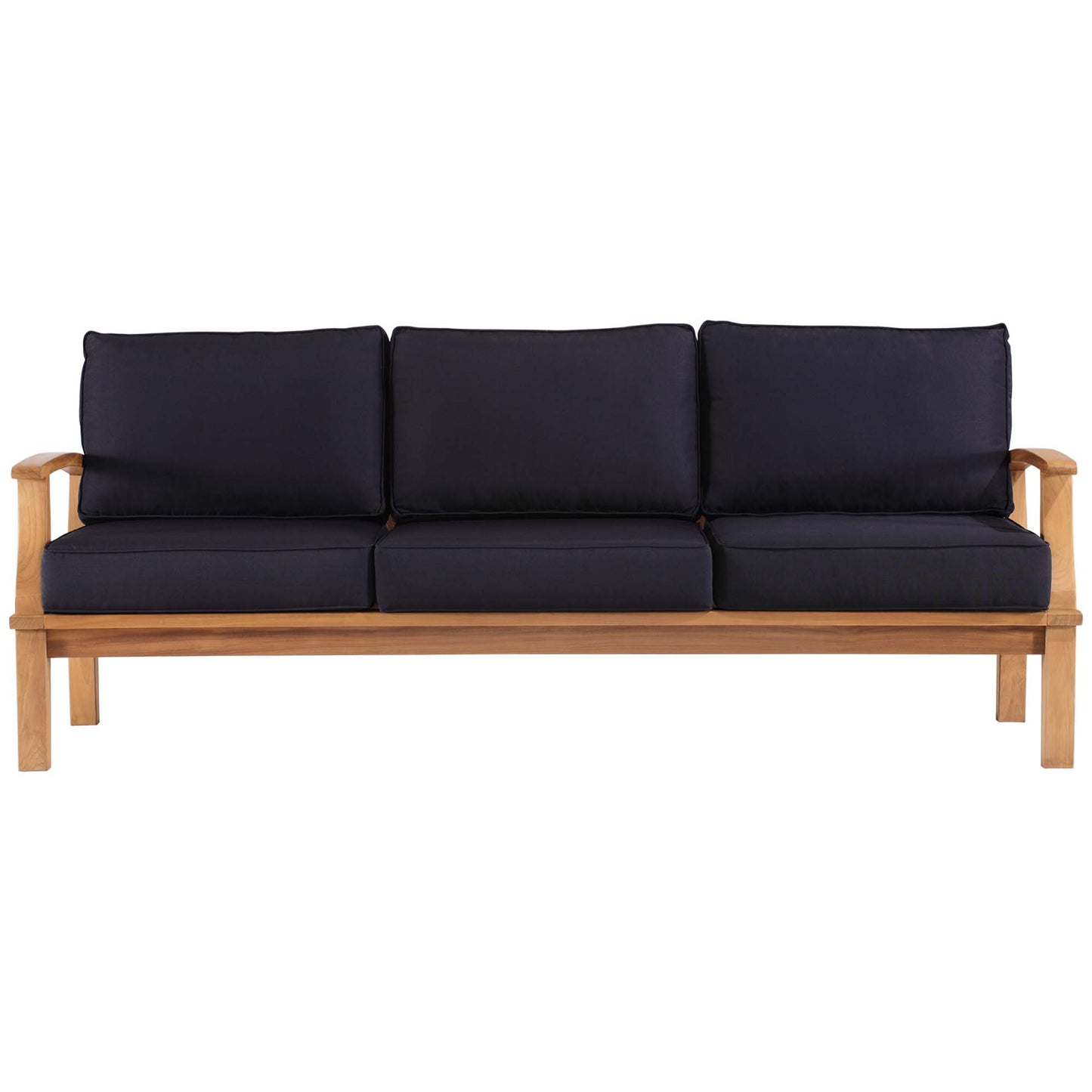Modway - Marina Outdoor Patio Teak Sofa by Modway Outdoor Furniture Sofa Sectionals Blue - EEI-4176-NAT-NAV