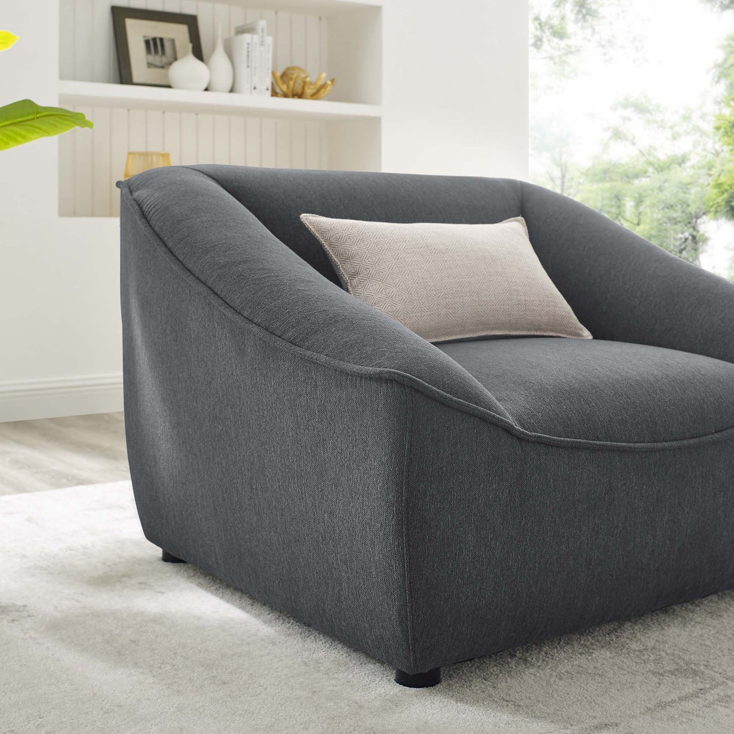 Modway Outlet Comprise Armchair by Modway Living Room Furniture Charcoal - EEI-4420-CHA