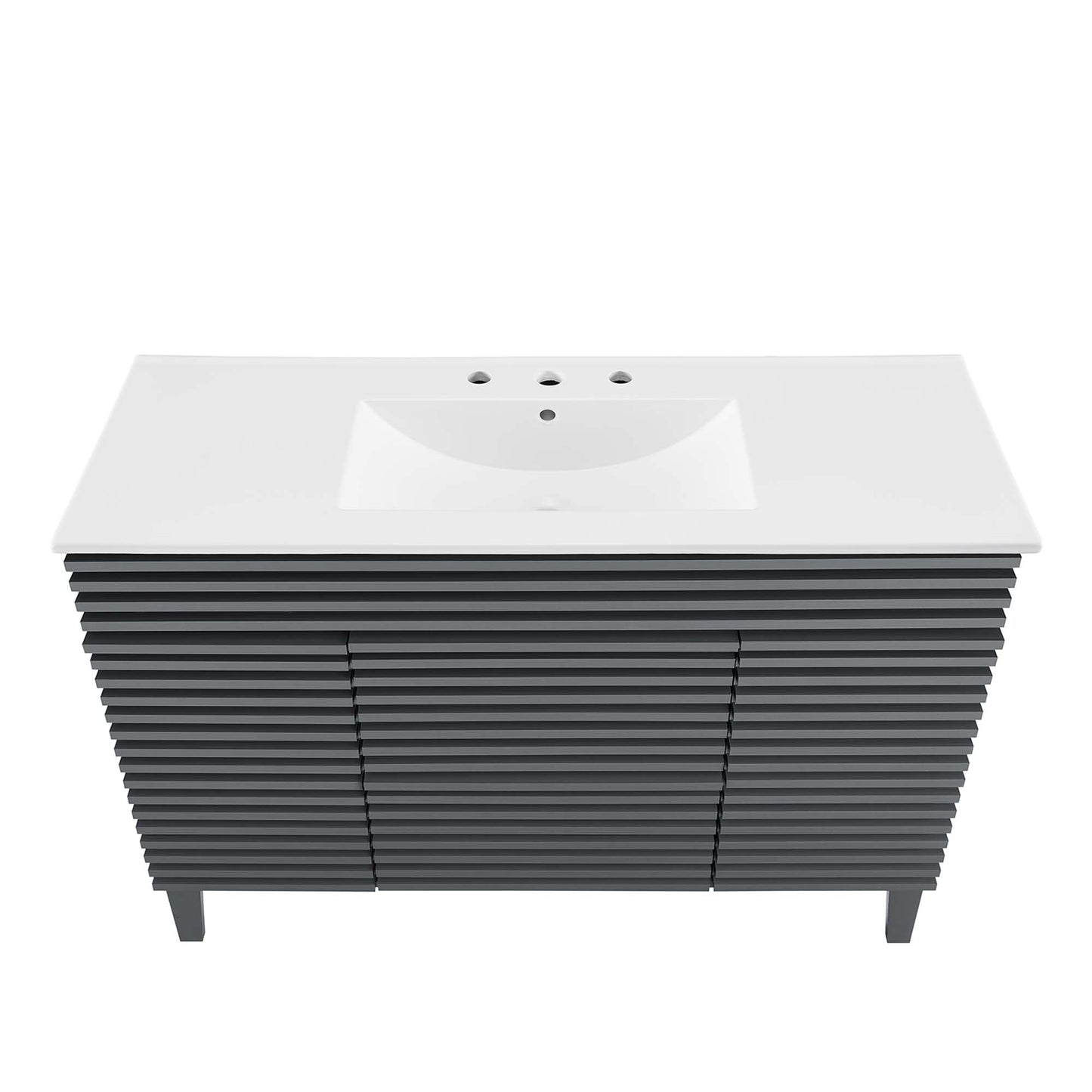 Modway Outlet Render 48" Single Sink Bathroom Vanity by Modway Bathroom Furniture Gray White - EEI-4439-GRY-WHI