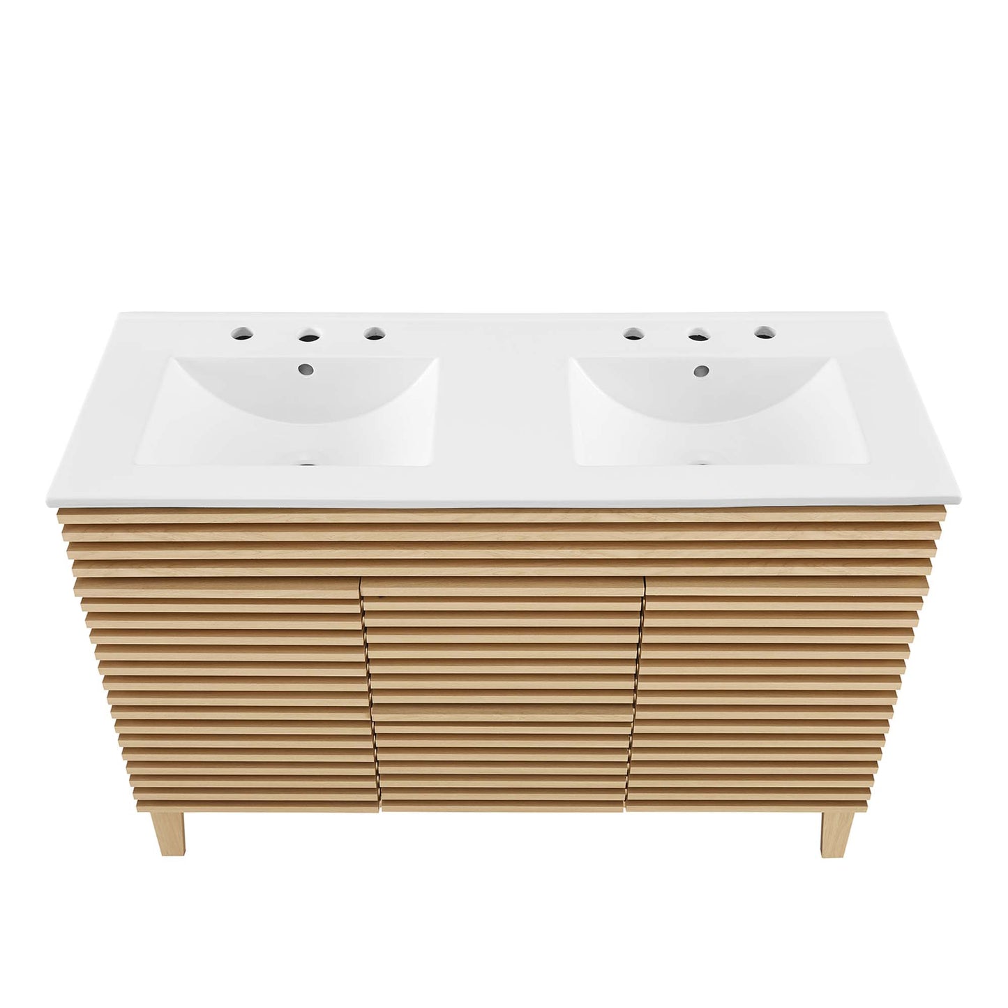 Modway Outlet Render 48" Double Sink Bathroom Vanity by Modway Bathroom Furniture Oak White - EEI-4441-OAK-WHI