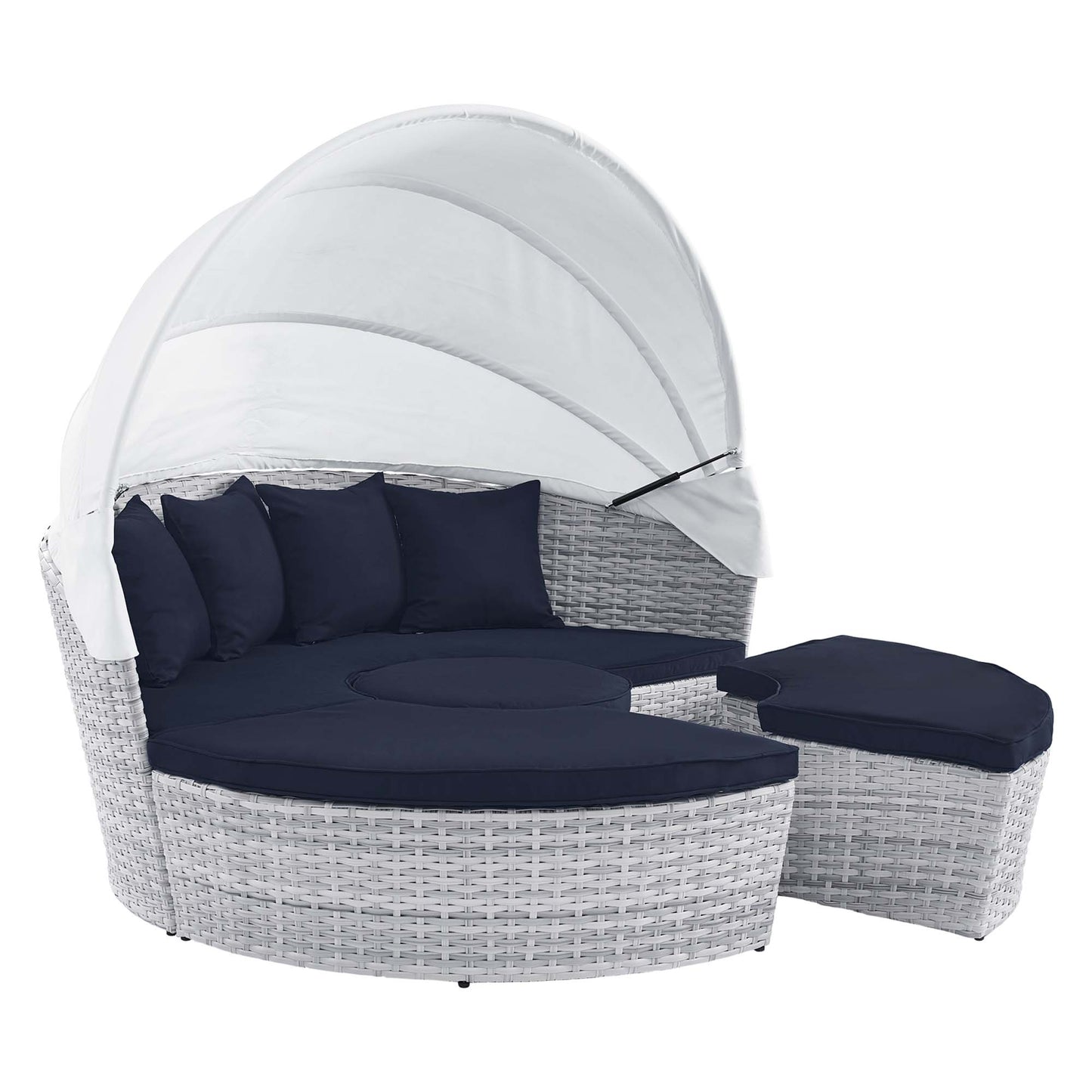 Modway Outlet Scottsdale Canopy Outdoor Patio Daybed by Modway Outdoor Furniture Furniture Light Gray Navy - EEI-4442-LGR-NAV