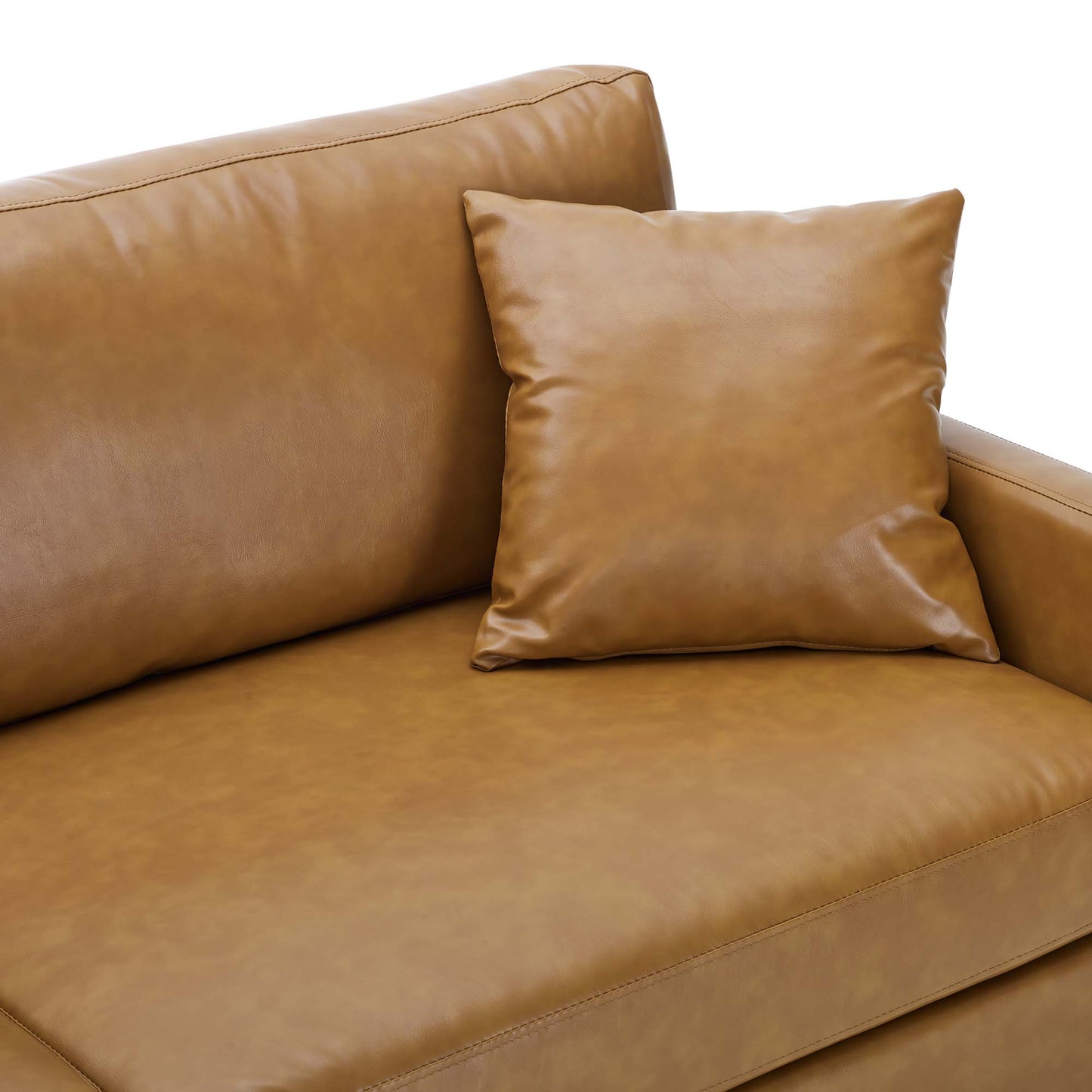 Modway Outlet Juliana Vegan Leather Sofa by Modway Living Room Furniture Tan - EEI-4448-TAN