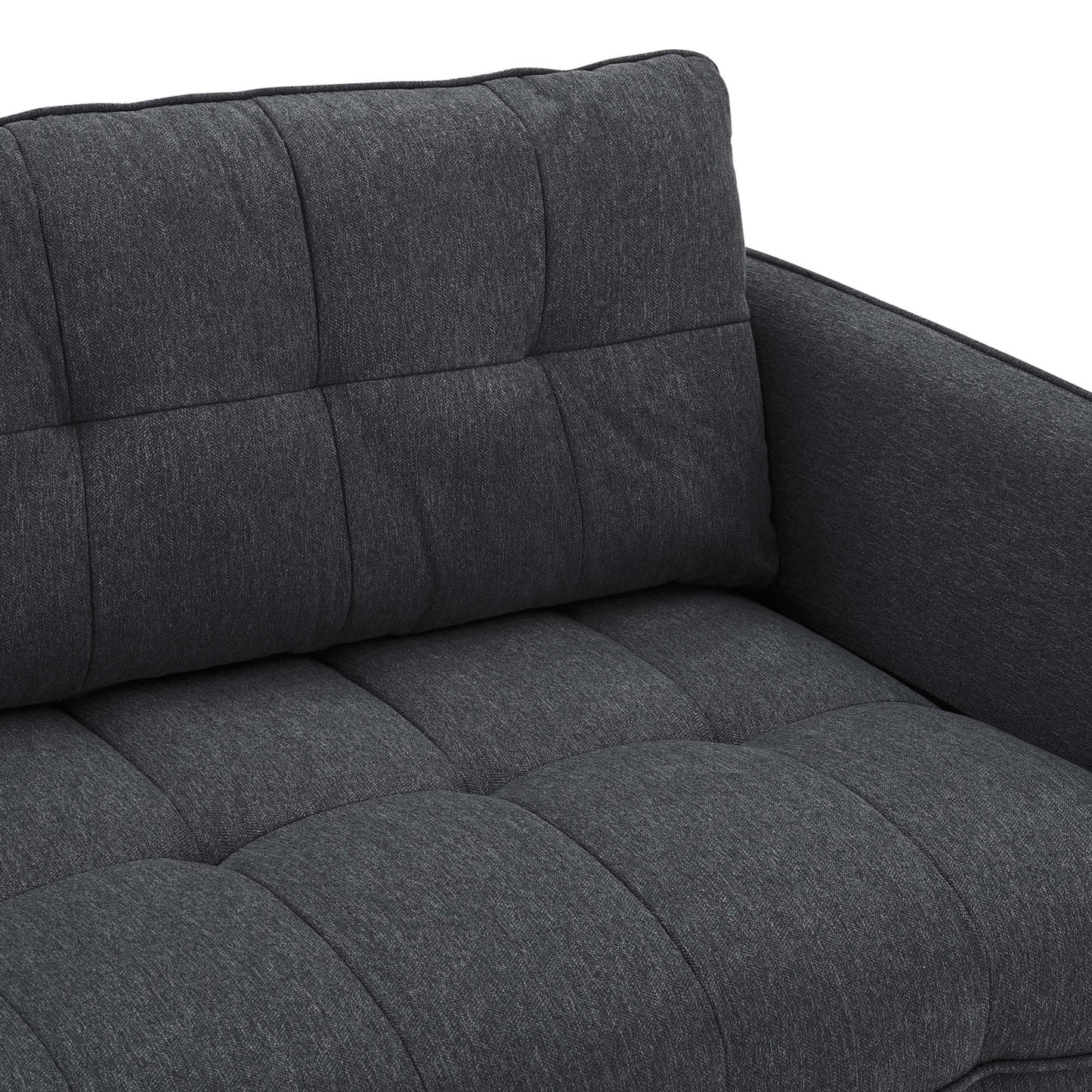 Modway Outlet Cameron Tufted Fabric Sofa by Modway Living Room Furniture Charcoal - EEI-4451-CHA
