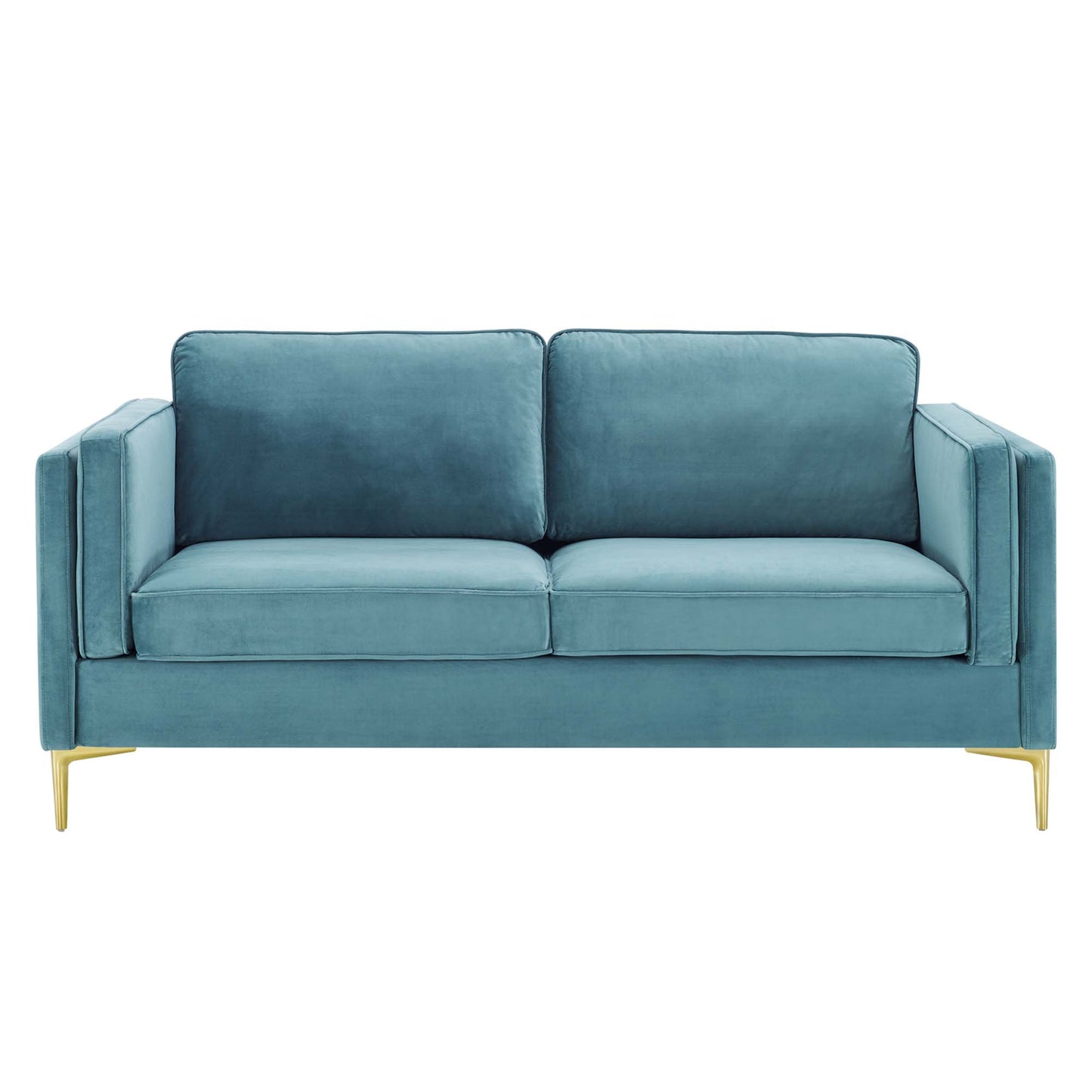 Modway Outlet Kaiya Performance Velvet Sofa by Modway Living Room Furniture Sea Blue - EEI-4453-SEA