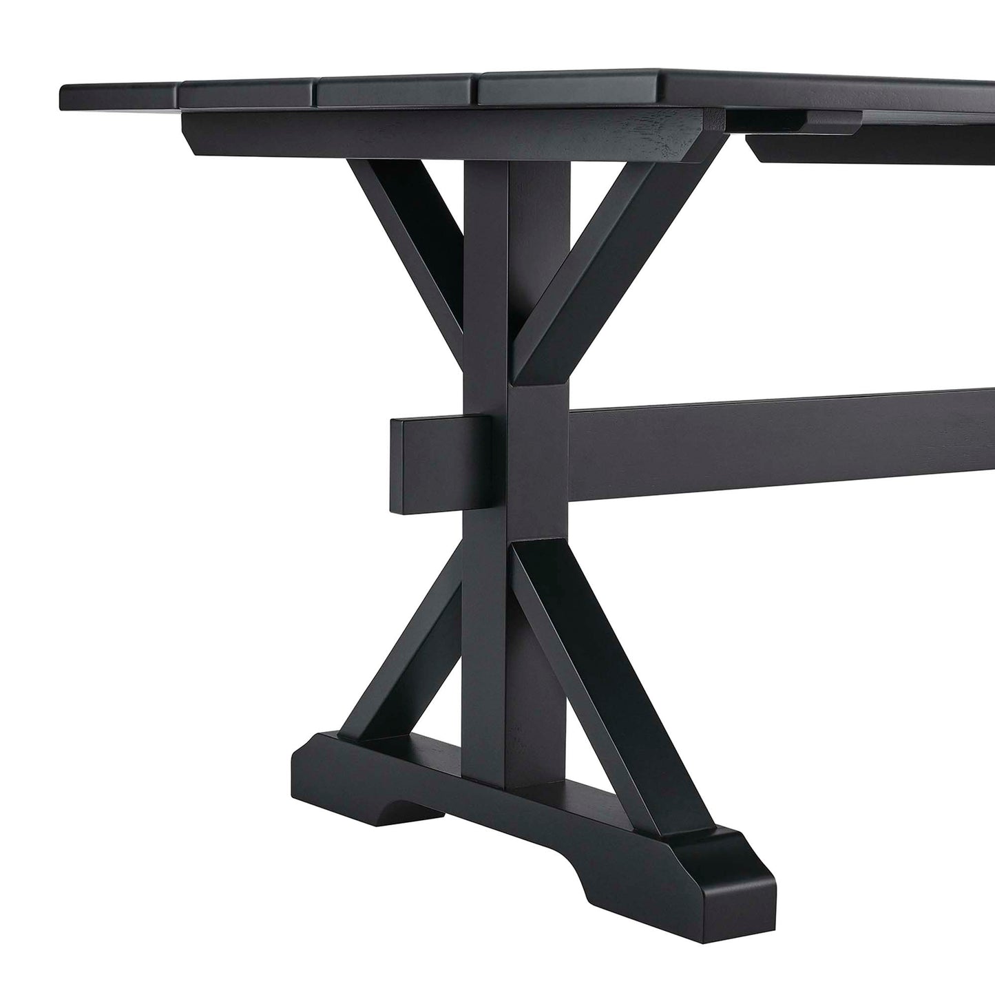 Modway Outlet Windchime 71" Wood Dining Table by Modway Bar and Dining Furniture Black - EEI-4579-BLK