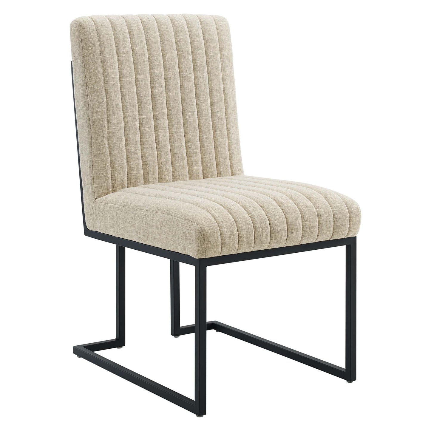 Modway Outlet Indulge Channel Tufted Fabric Dining Chair by Modway Bar and Dining Furniture Beige - EEI-4652-BEI