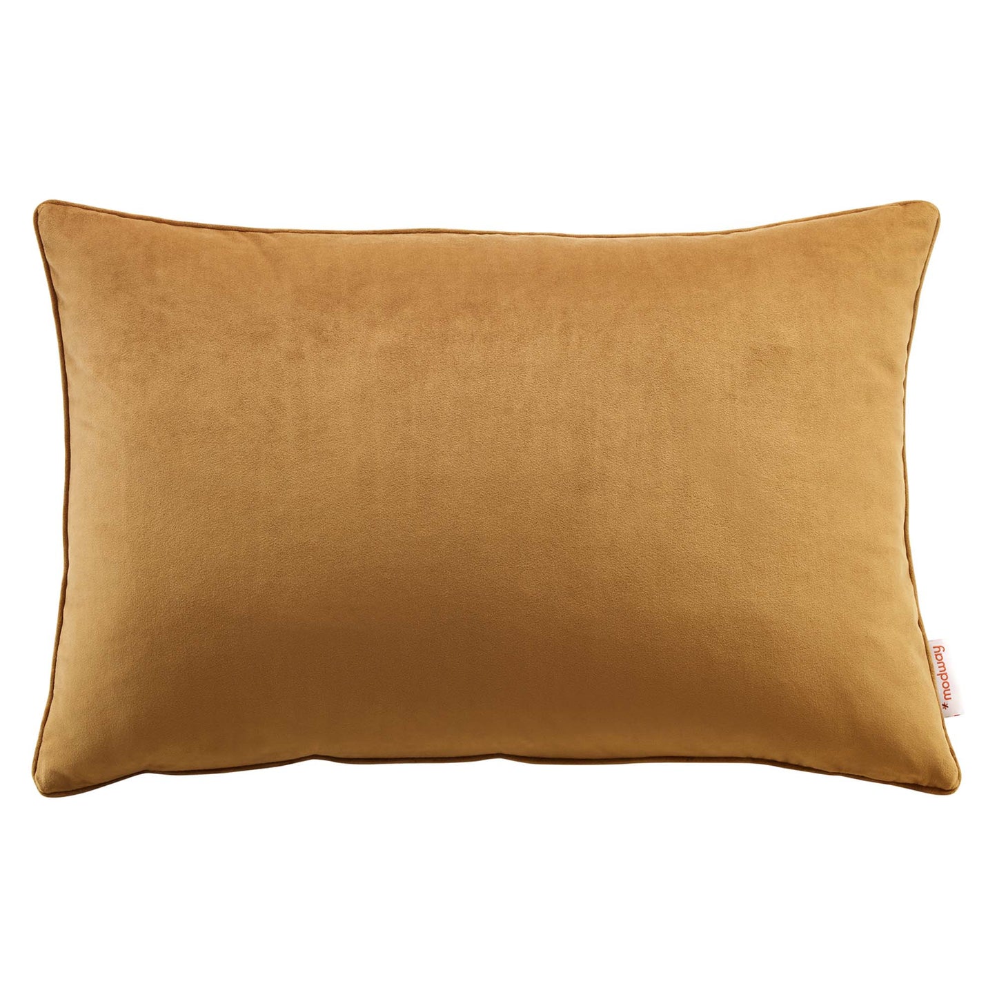 Modway Outlet Enhance 24" Lumbar Performance Velvet Throw Pillow by Modway Living Room Pillow Cognac - EEI-4705-COG