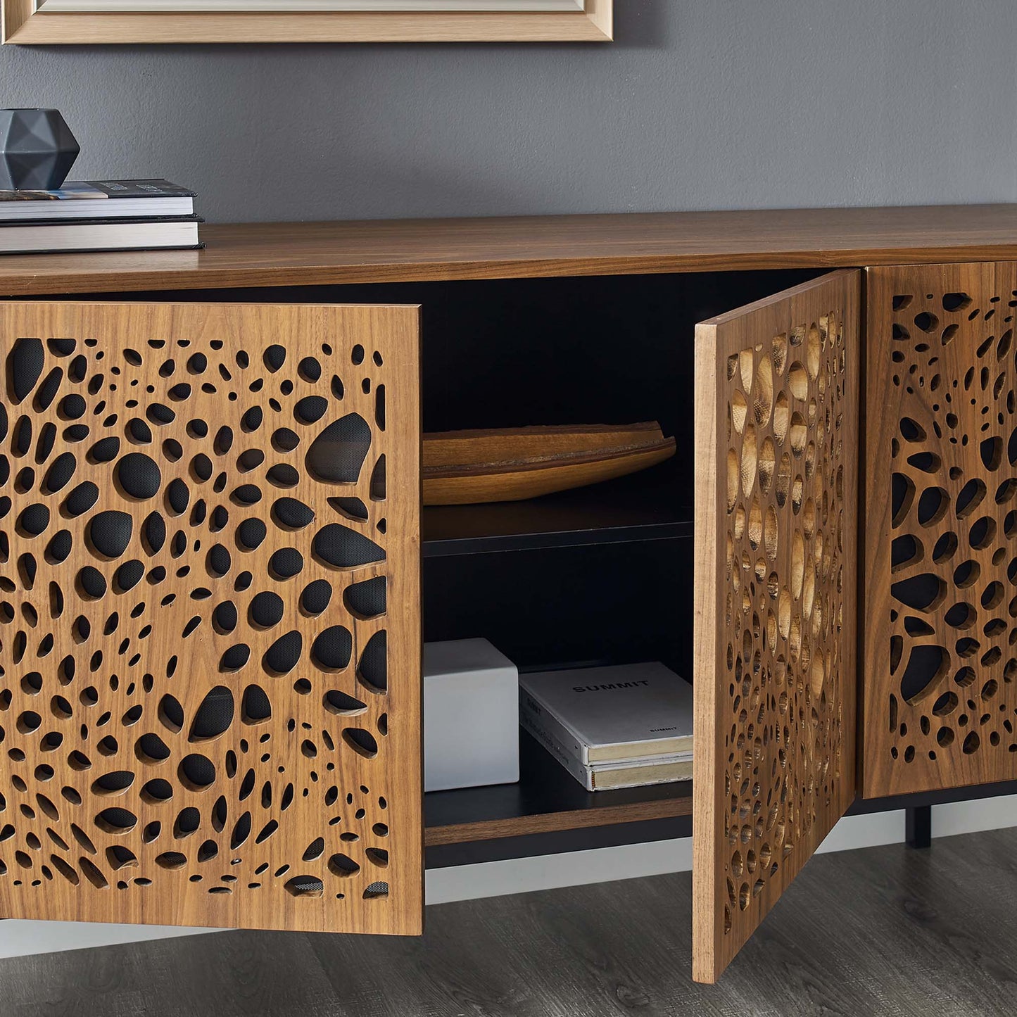 Modway Outlet Yosemite 73" TV Stand by Modway Living Room Furniture Walnut - EEI-4768-WAL