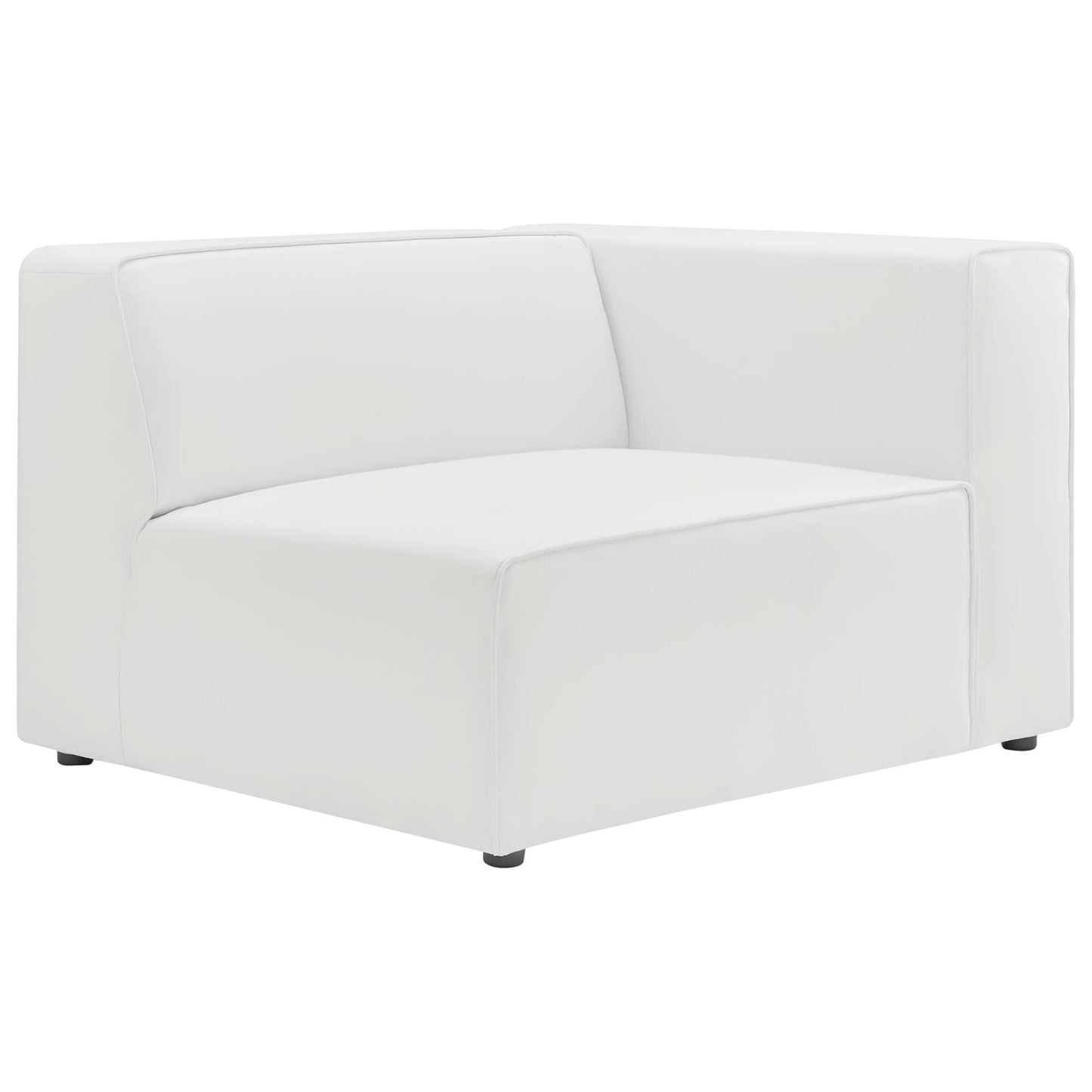 Modway - Mingle 2-Piece Vegan Leather Sectional Sofa Loveseat by Modway Living Room Sofas and Armchairs White - EEI-4788-WHI