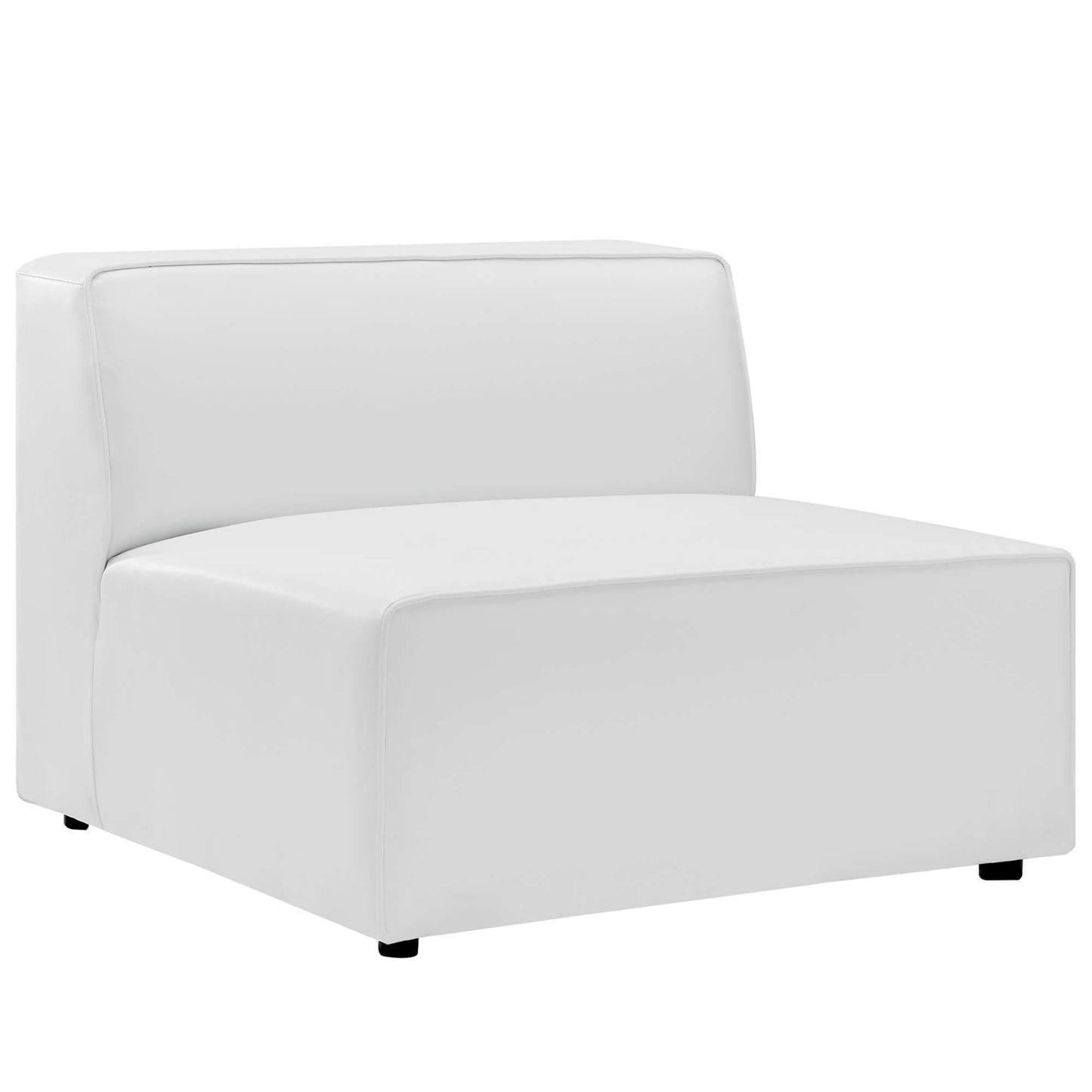 Modway - Mingle 4-Piece Vegan Leather Sectional Sofa by Modway Living Room Sofas and Armchairs White - EEI-4793-WHI