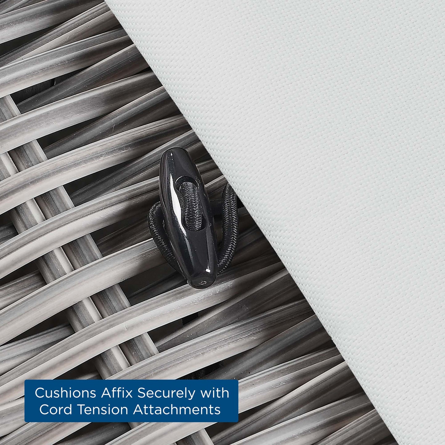 Modway - Conway Outdoor Patio Wicker Rattan Ottoman by Modway Outdoor Furniture Sofa Sectionals White - EEI-4839-LGR-WHI