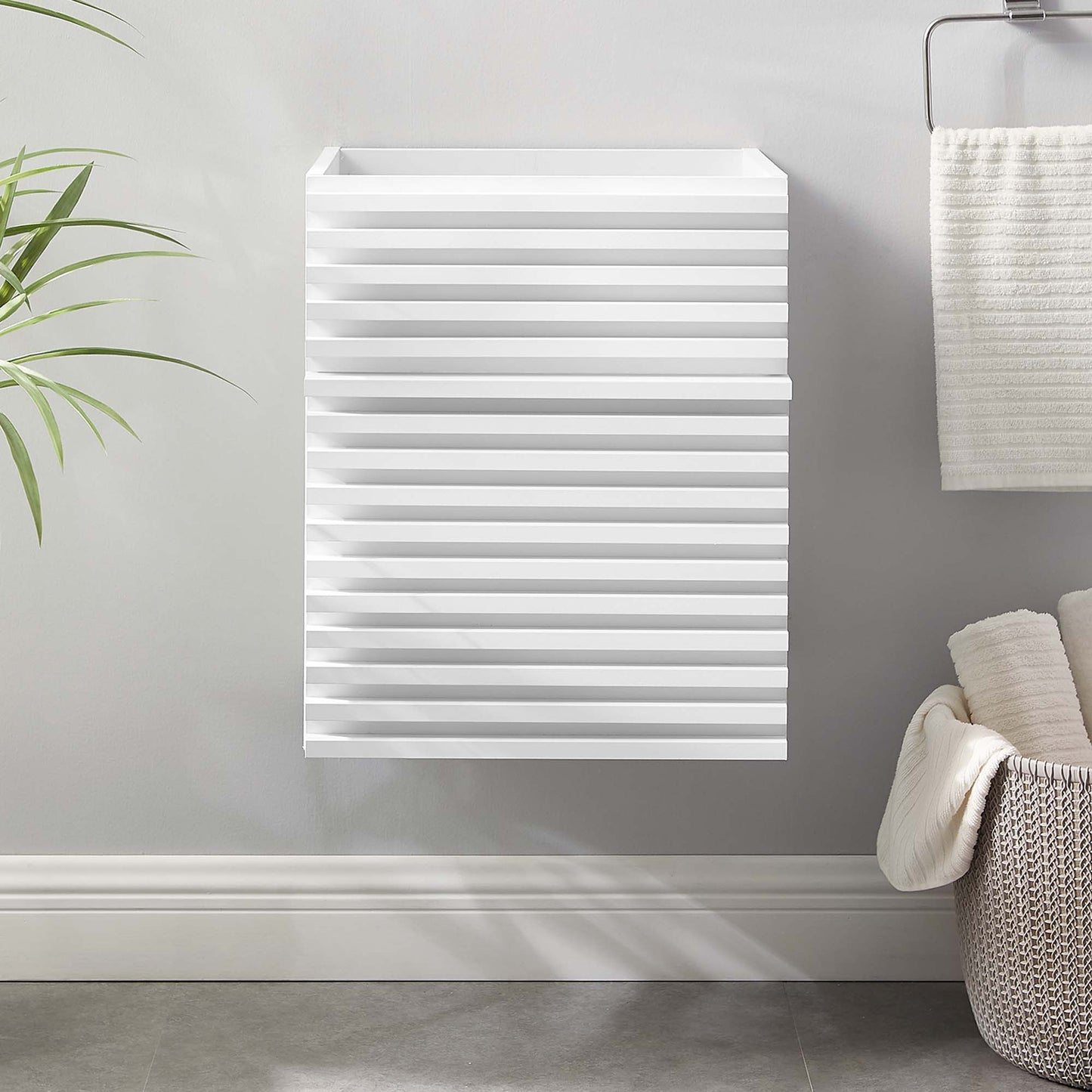 Modway Outlet Render 18" Wall-Mount Bathroom Vanity Cabinet (Sink Basin Not Included) by Modway Bathroom Furniture White - EEI-4848-WHI