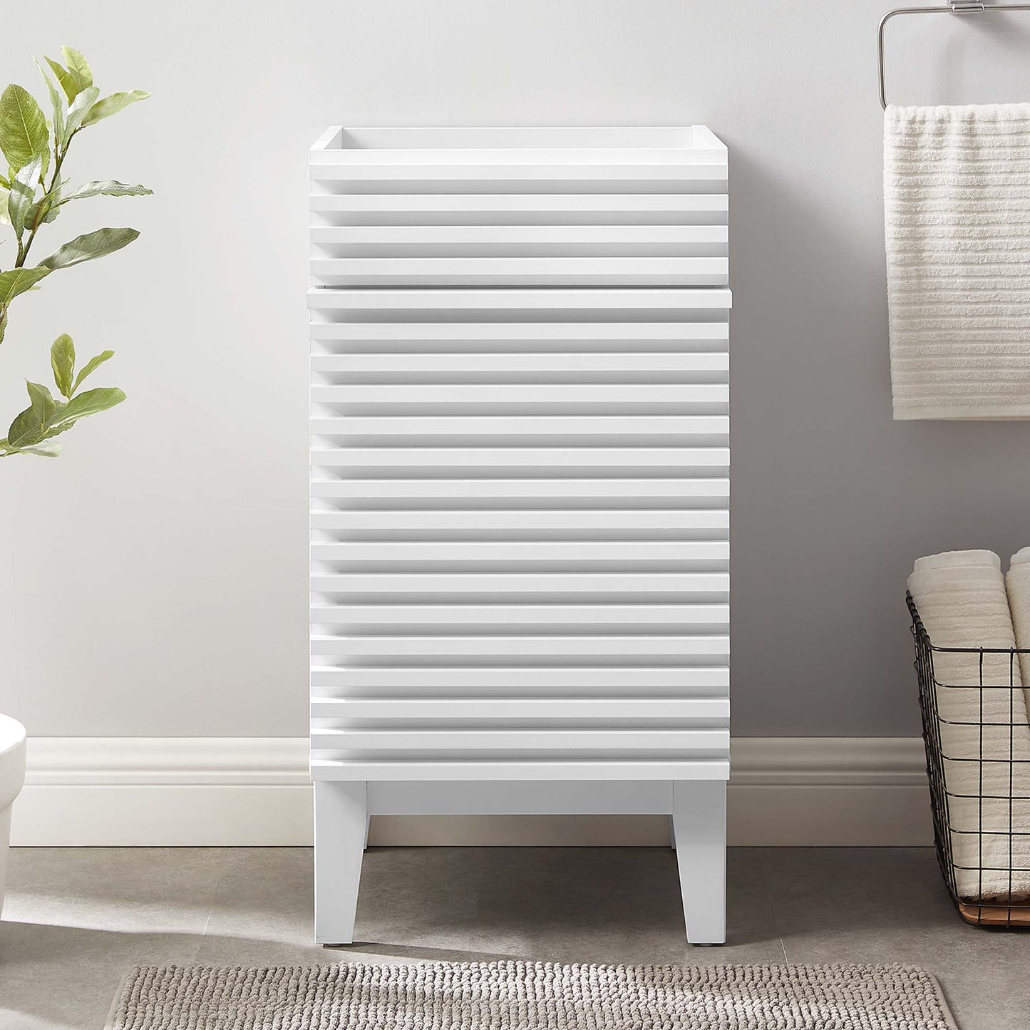 Modway Outlet Render 18" Bathroom Vanity Cabinet (Sink Basin Not Included) by Modway Bathroom Furniture White - EEI-4849-WHI