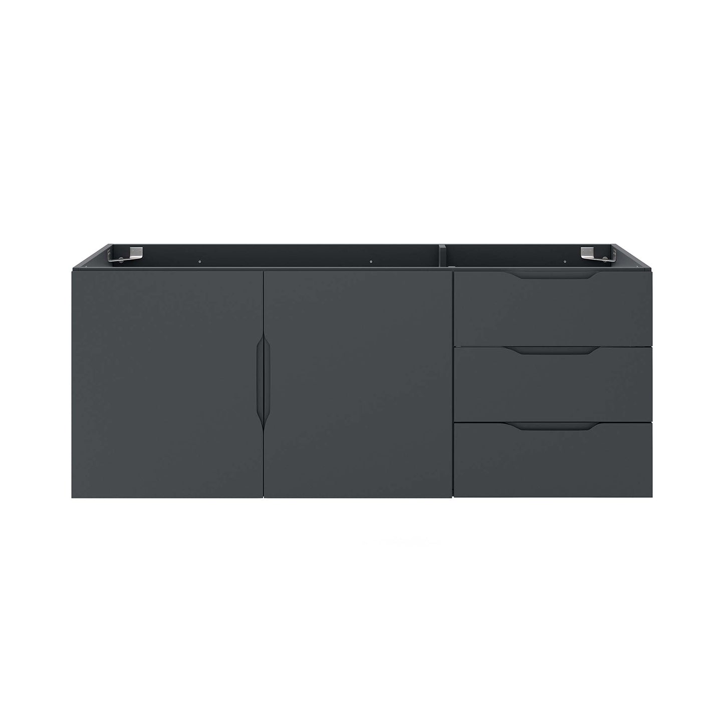 Modway - Vitality 48" Double or Single Sink Compatible (Not Included) Bathroom Vanity Cabinet by Modway Bathroom Vanities Gray - EEI-4895-GRY