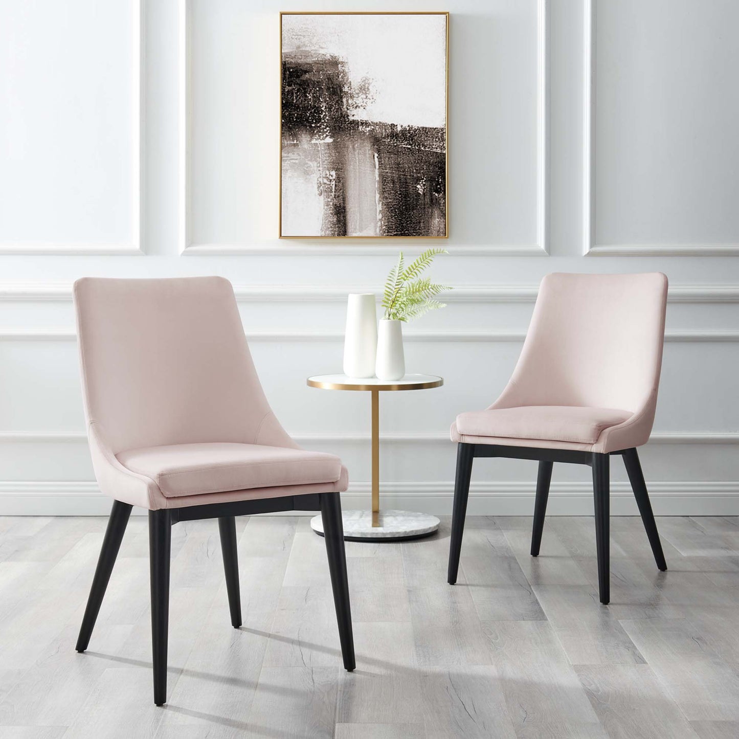 Modway Outlet Viscount Performance Velvet Dining Chair by Modway Bar and Dining Furniture Pink - EEI-5009-PNK