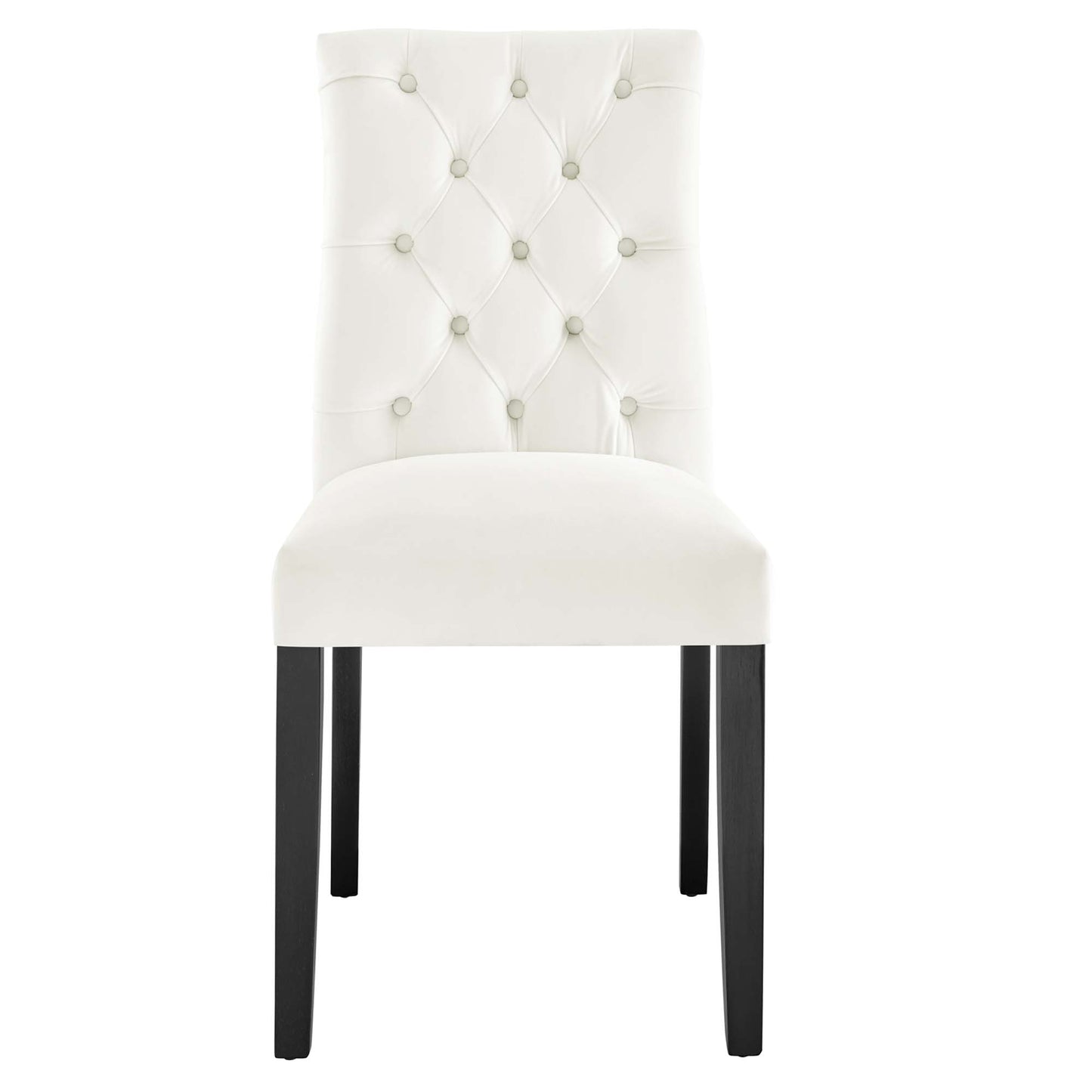 Modway Outlet Duchess Performance Velvet Dining Chairs Set of 2 by Modway Bar and Dining Furniture White - EEI-5011-WHI