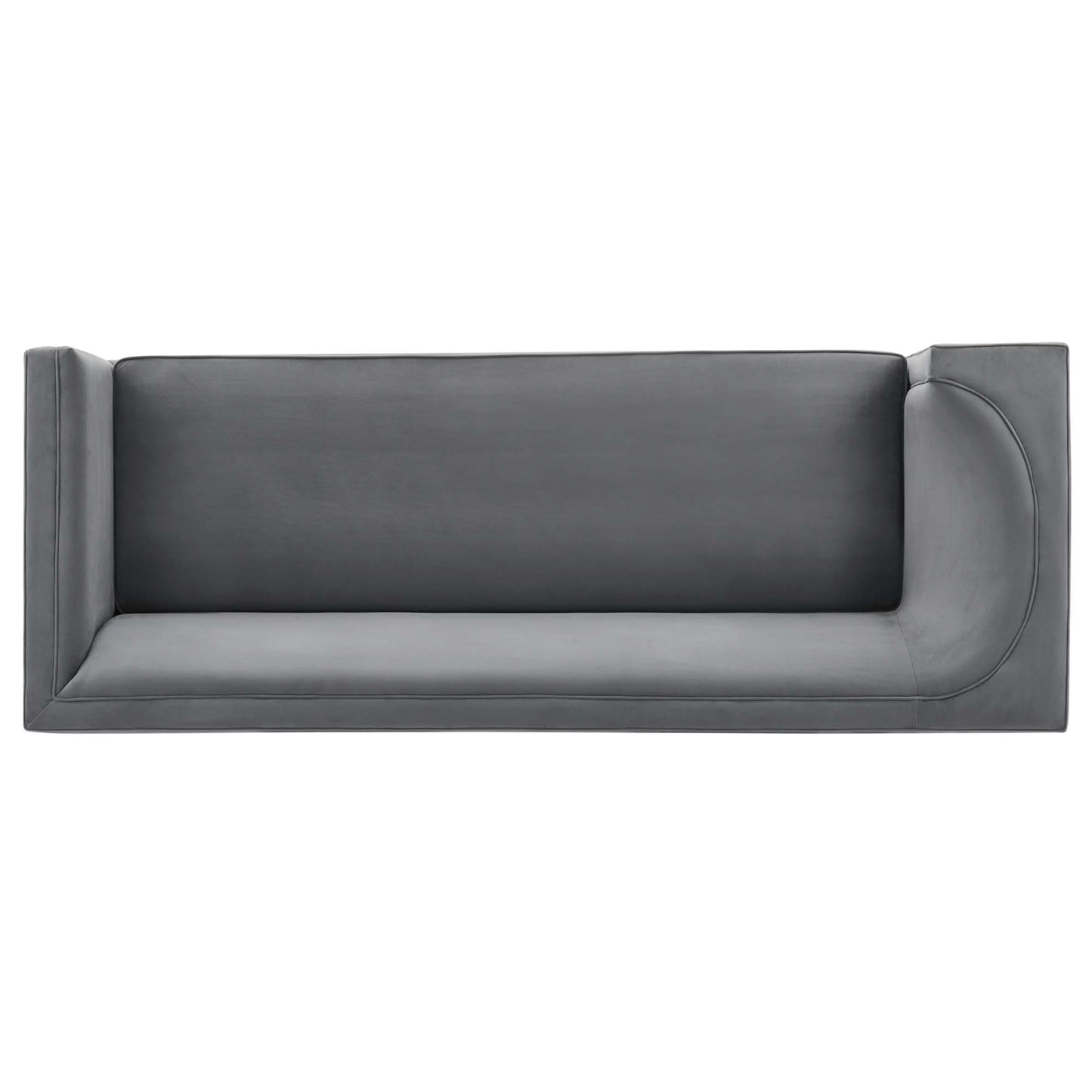 Modway Outlet Eminence Upholstered Performance Velvet Sofa by Modway Living Room Furniture Gray - EEI-5016-GRY