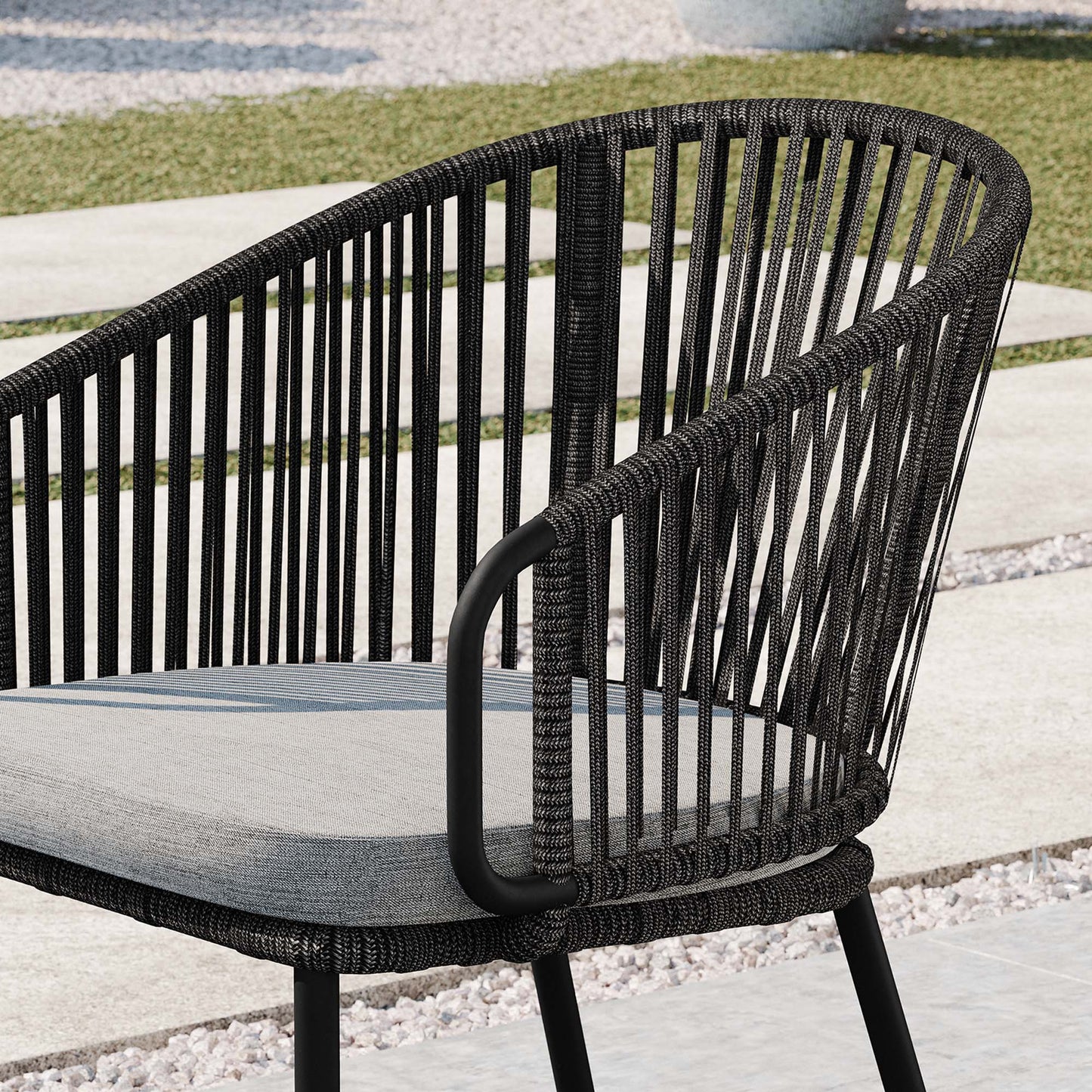 Modway - Harbor Outdoor Patio Armchair by Modway Outdoor Furniture Bar and Dining Gray - EEI-5033-CHA-GRY