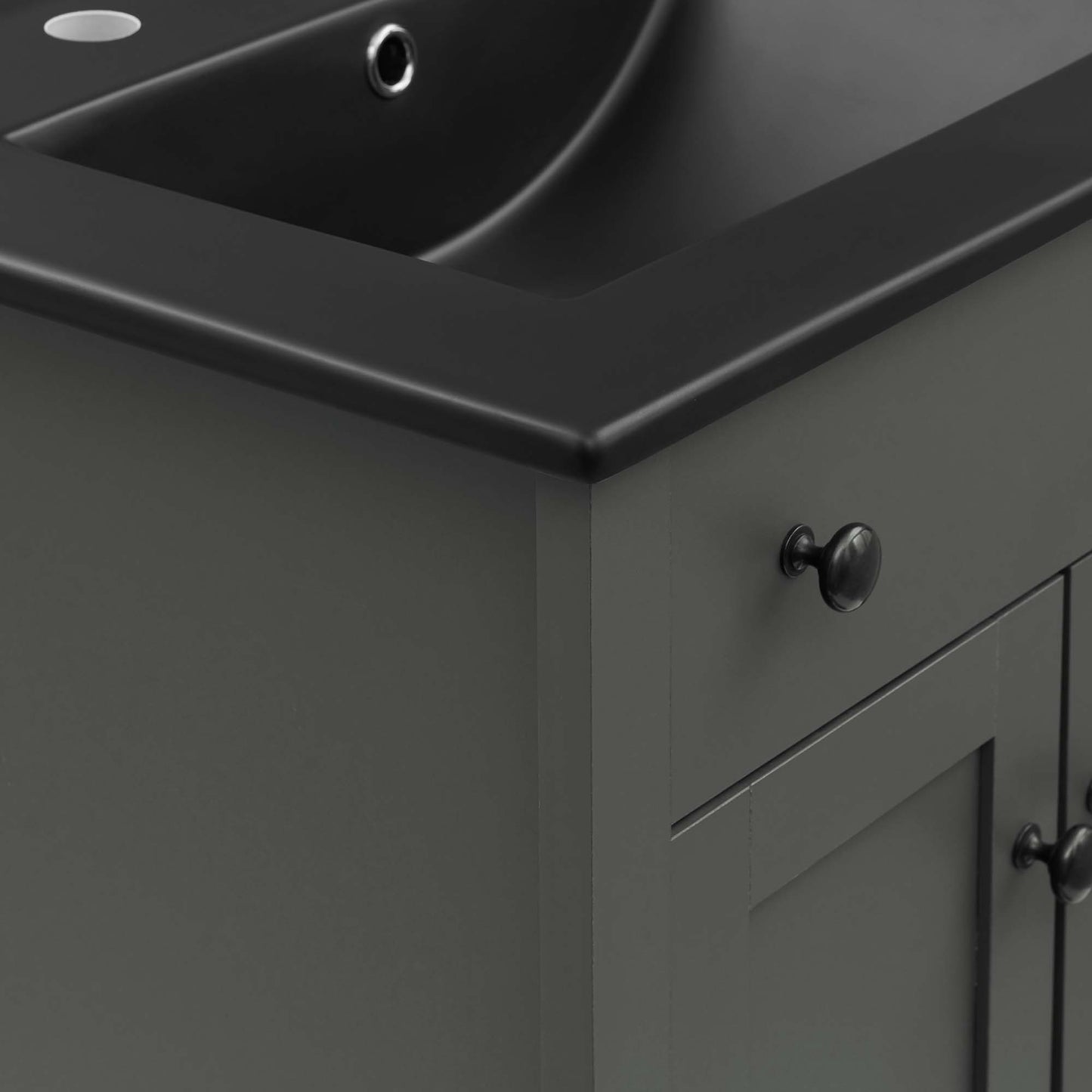 Modway - Nantucket 24" Bathroom Vanity by Modway Bathroom Vanities Gray - EEI-5354-GRY-BLK