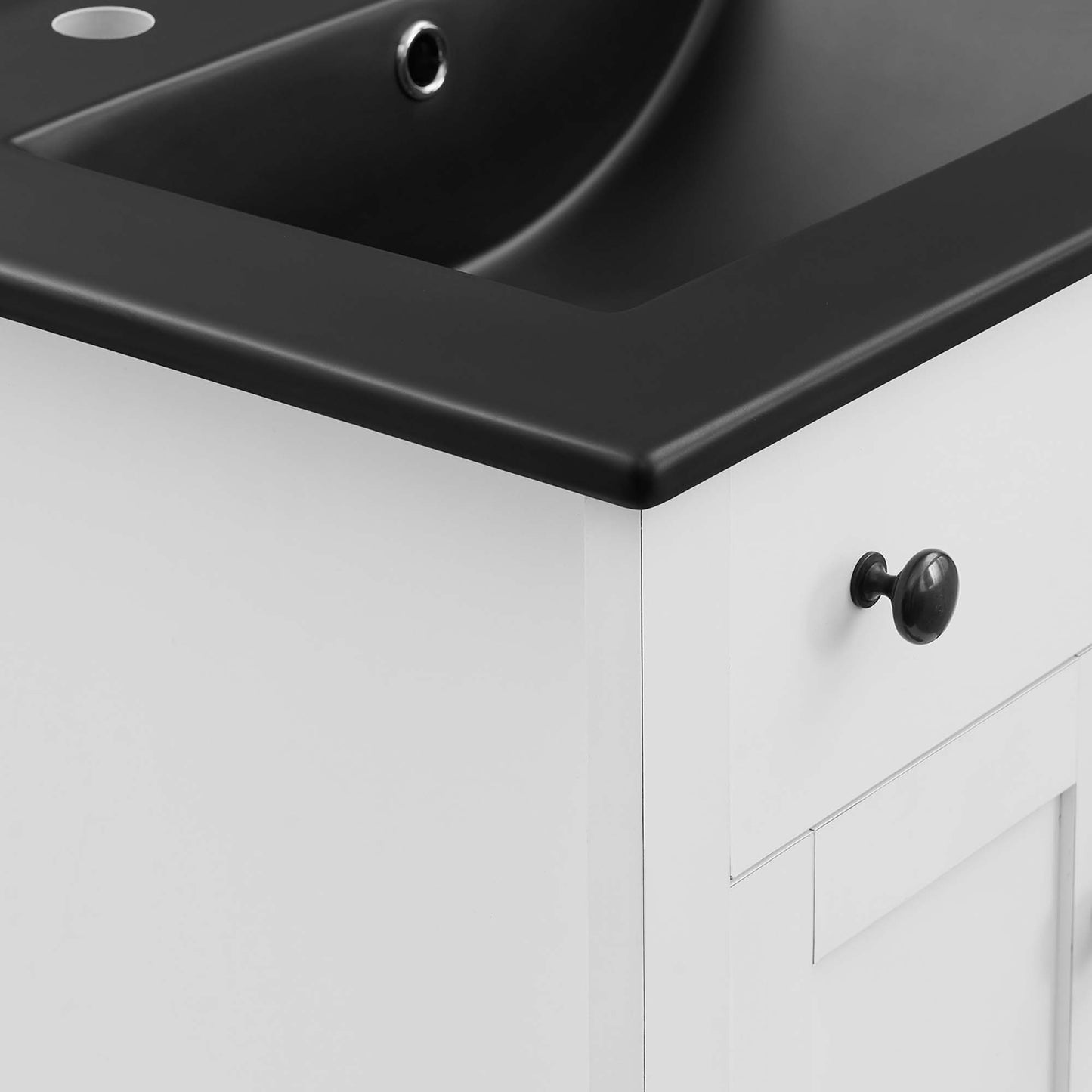 Modway - Nantucket 24" Bathroom Vanity by Modway Bathroom Vanities White - EEI-5354-WHI-BLK
