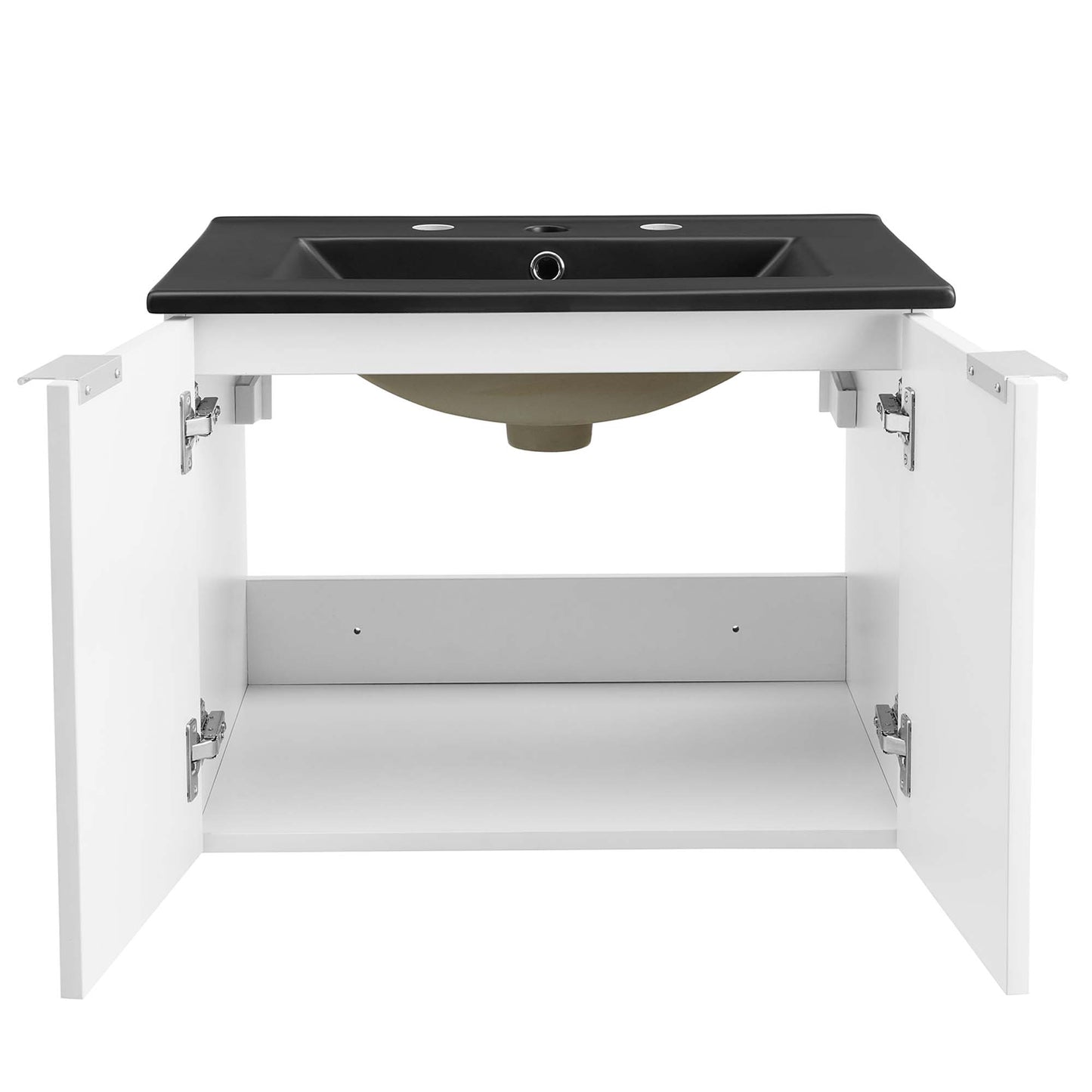 Modway - Maybelle 24" Wall-Mount Bathroom Vanity by Modway Bathroom Vanities White - EEI-5370-WHI-BLK