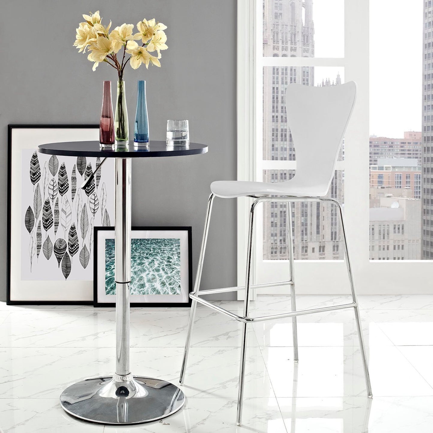 Modway Outlet Ernie Wood Bar Stool by Modway Bar and Dining Furniture White - EEI-538-WHI